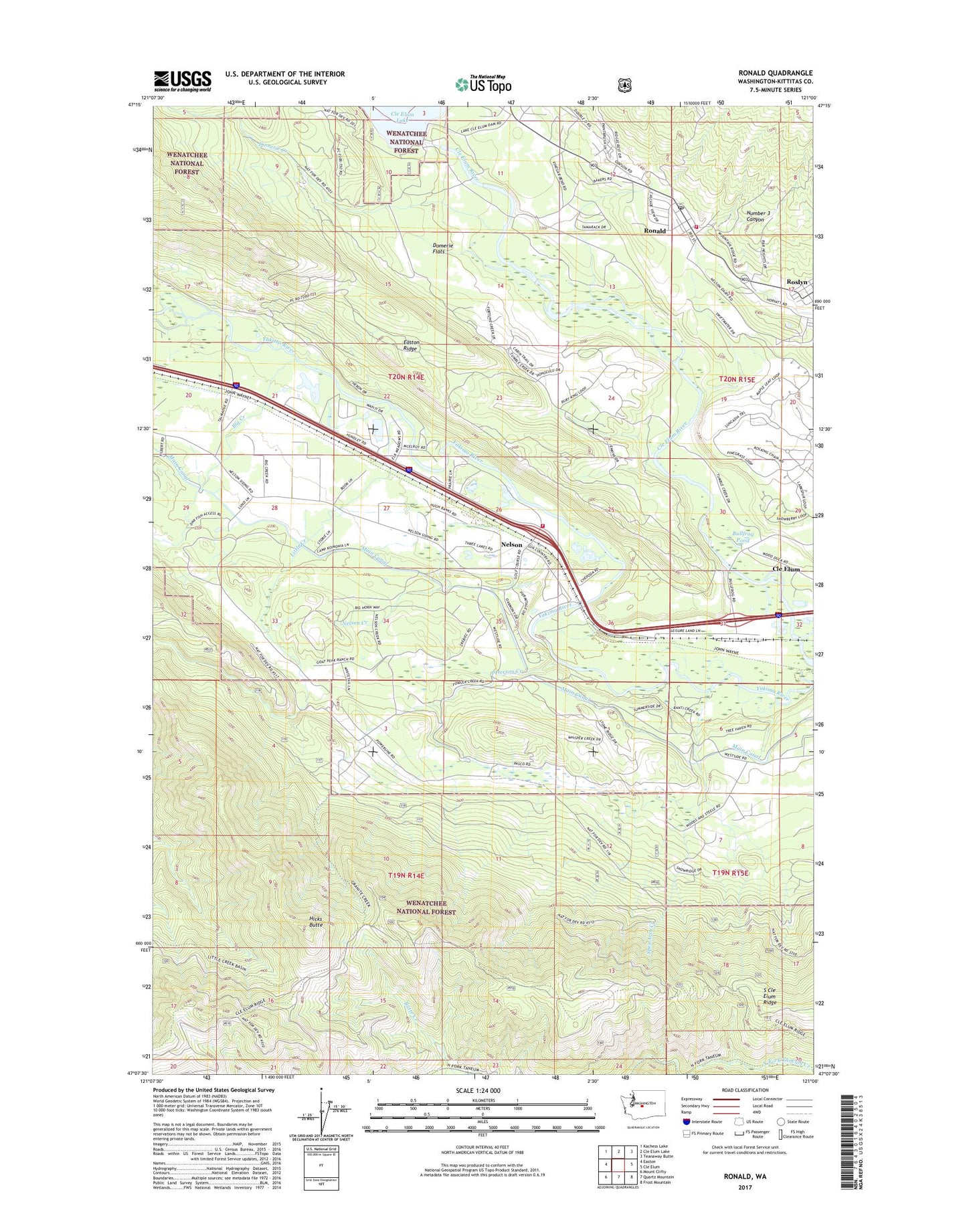 Ronald Washington US Topo Map Image