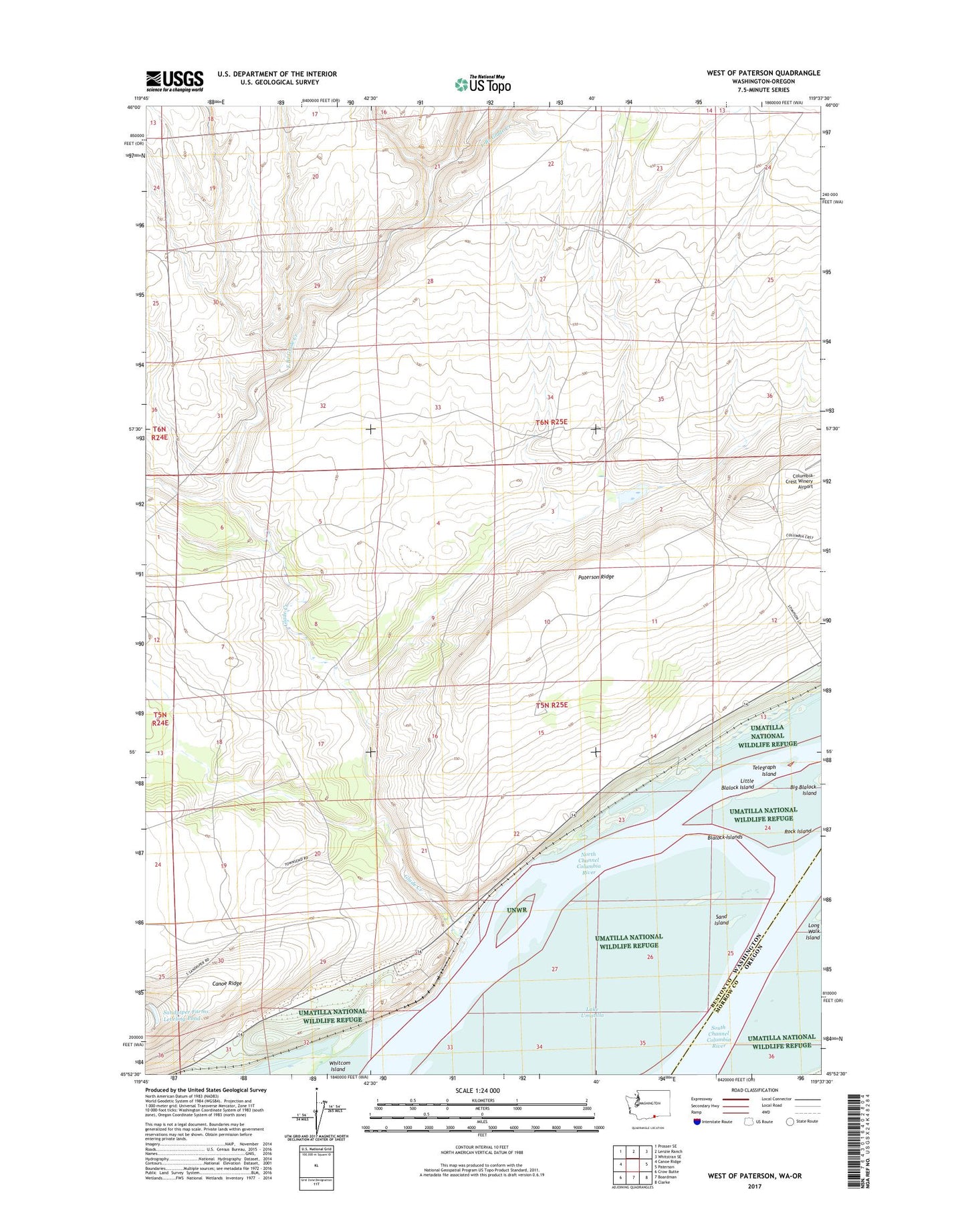 West of Paterson Washington US Topo Map Image