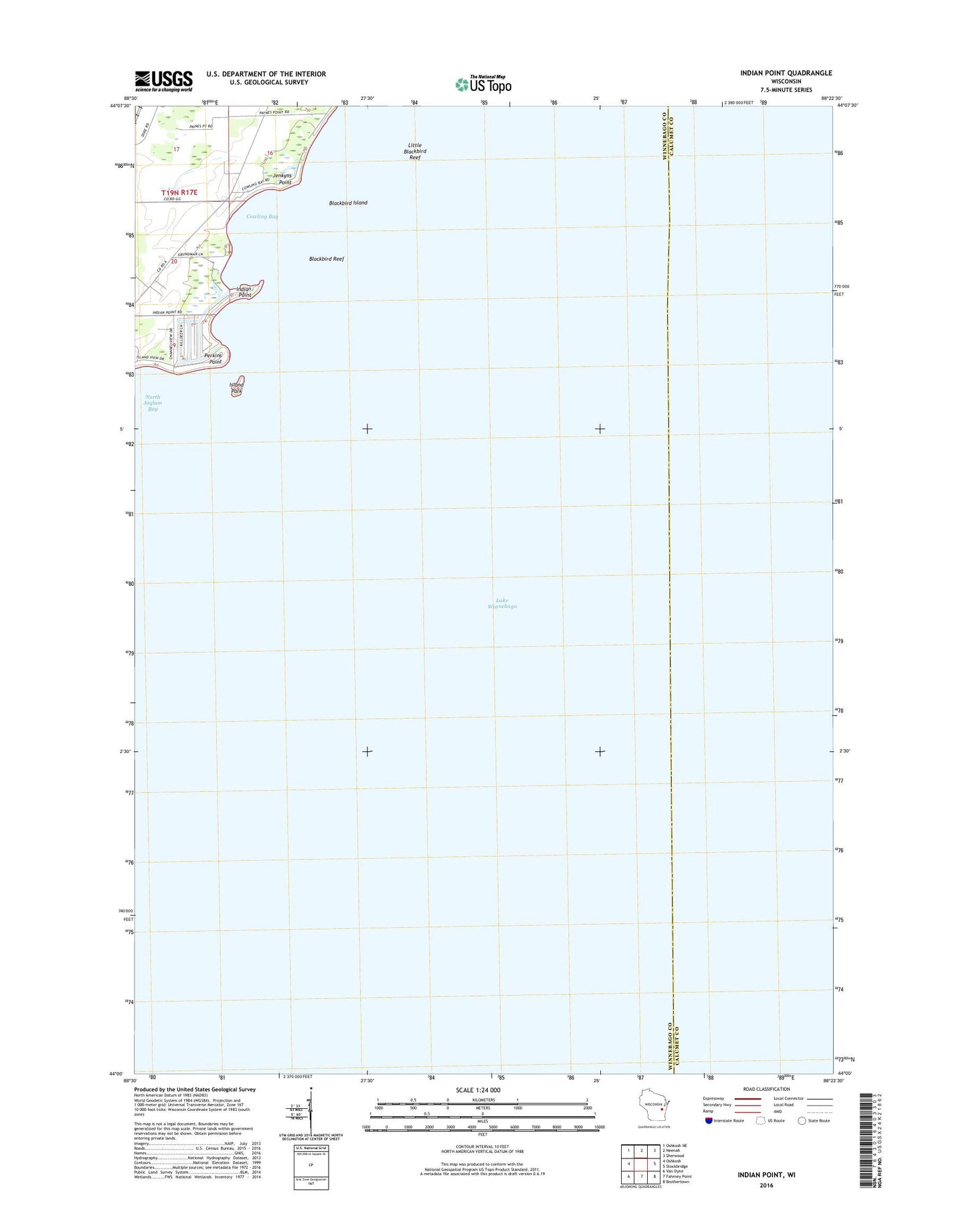 Indian Point Wisconsin US Topo Map Image