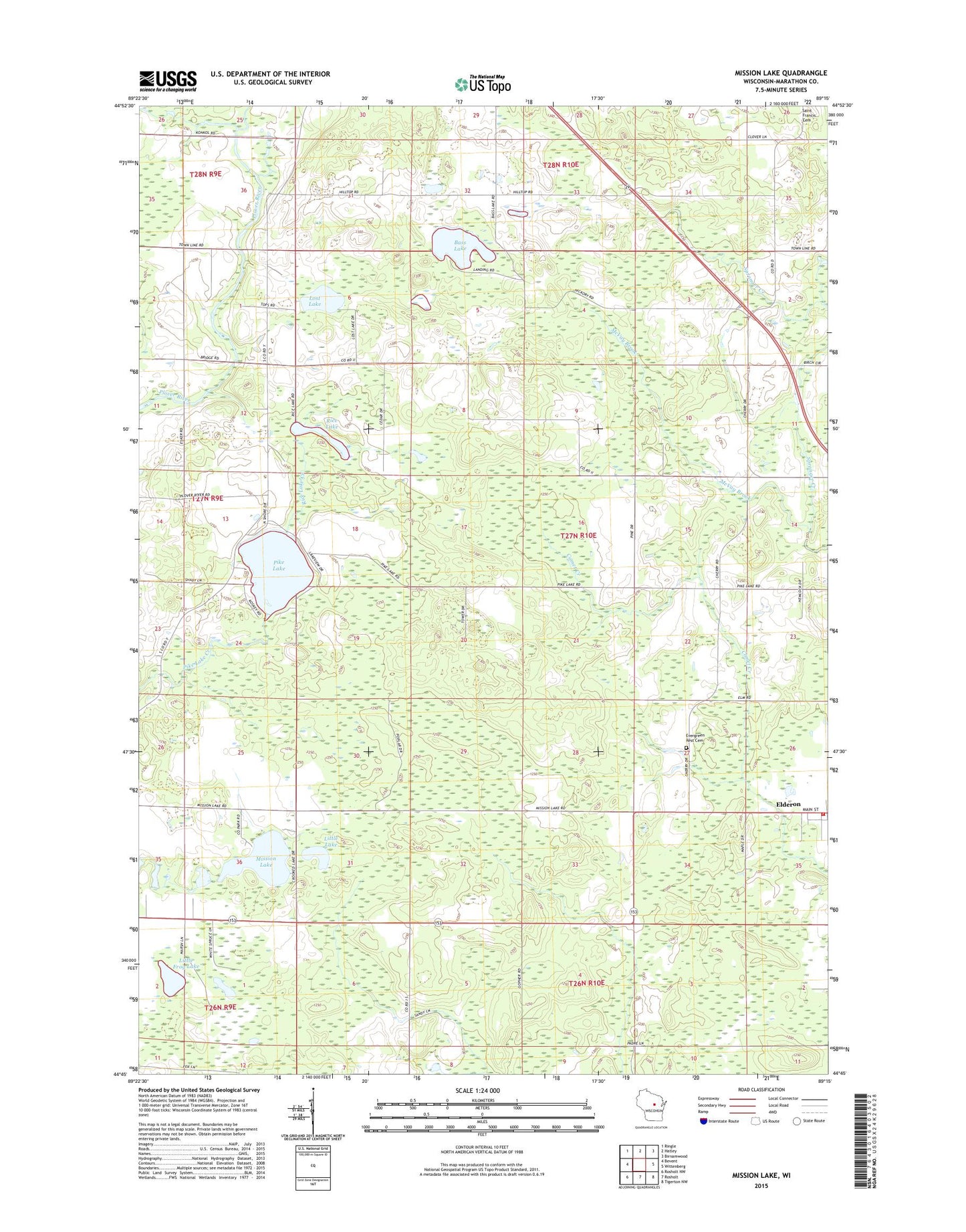 Mission Lake Wisconsin US Topo Map Image