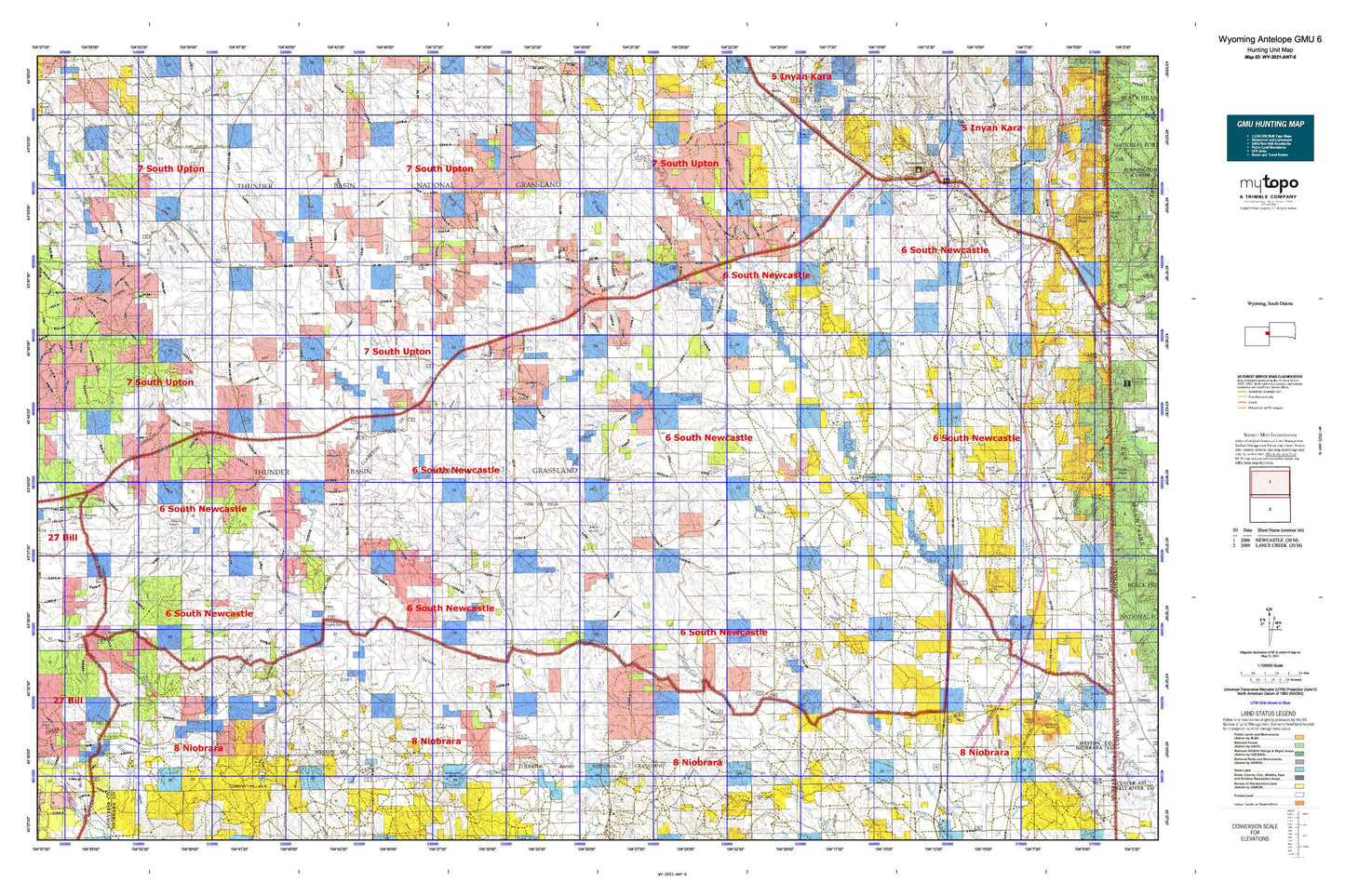 Wyoming Antelope GMU 6 Map Image