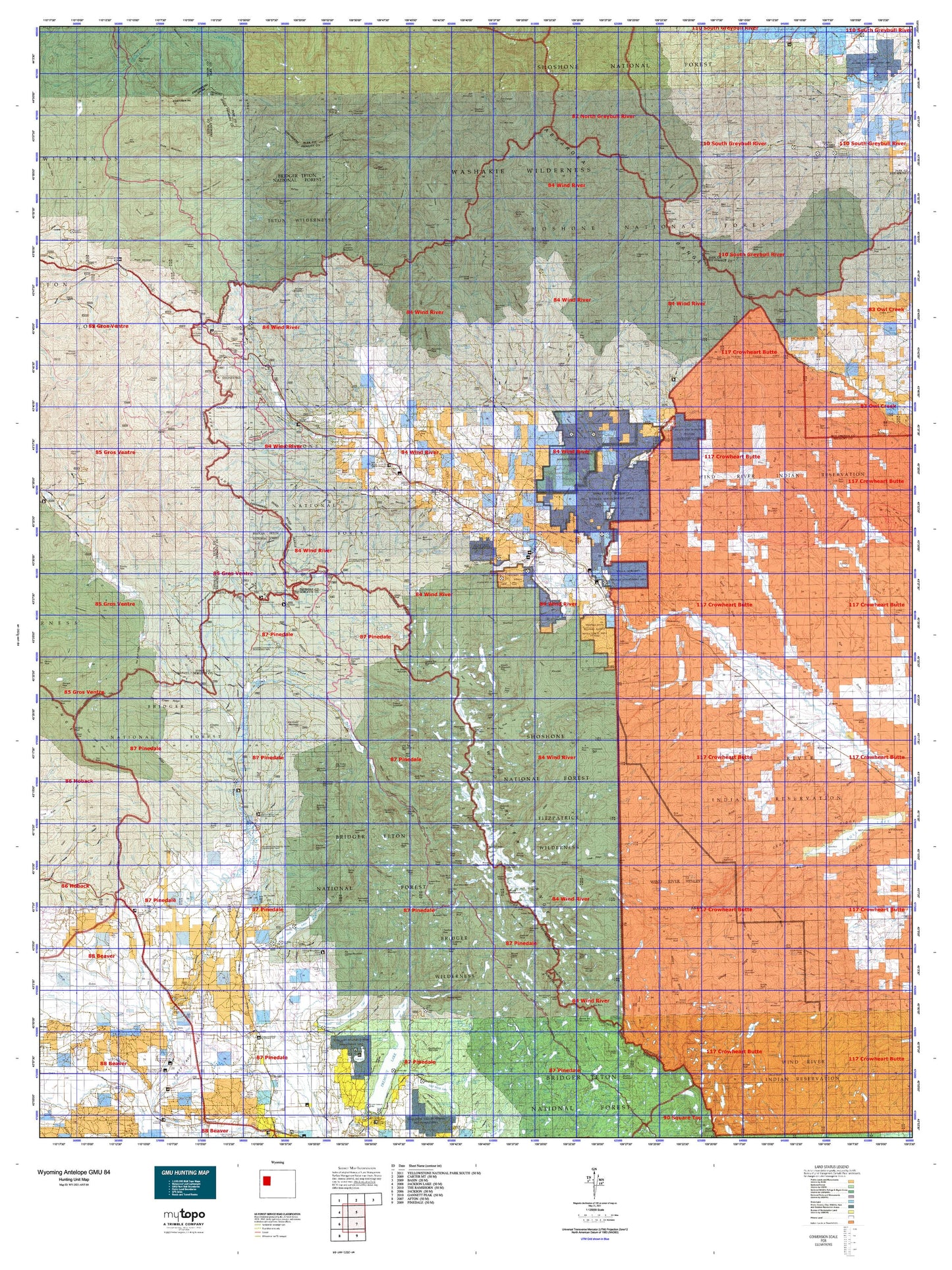 Wyoming Antelope GMU 84 Map Image