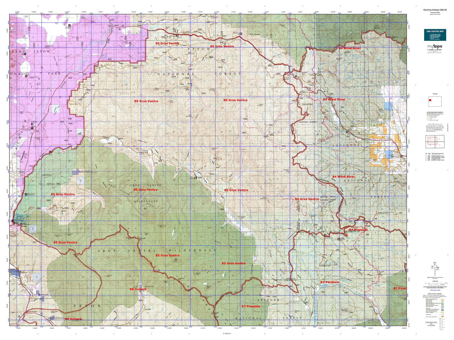Wyoming Antelope GMU 85 Map Image