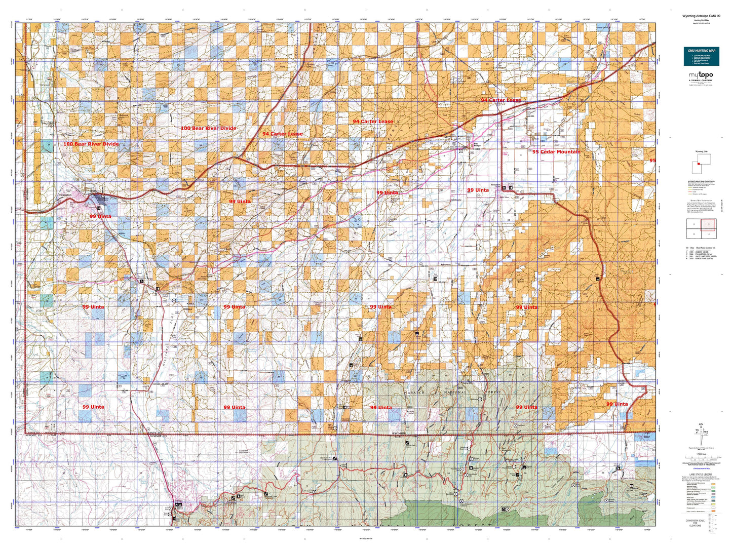 Wyoming Antelope GMU 99 Map Image
