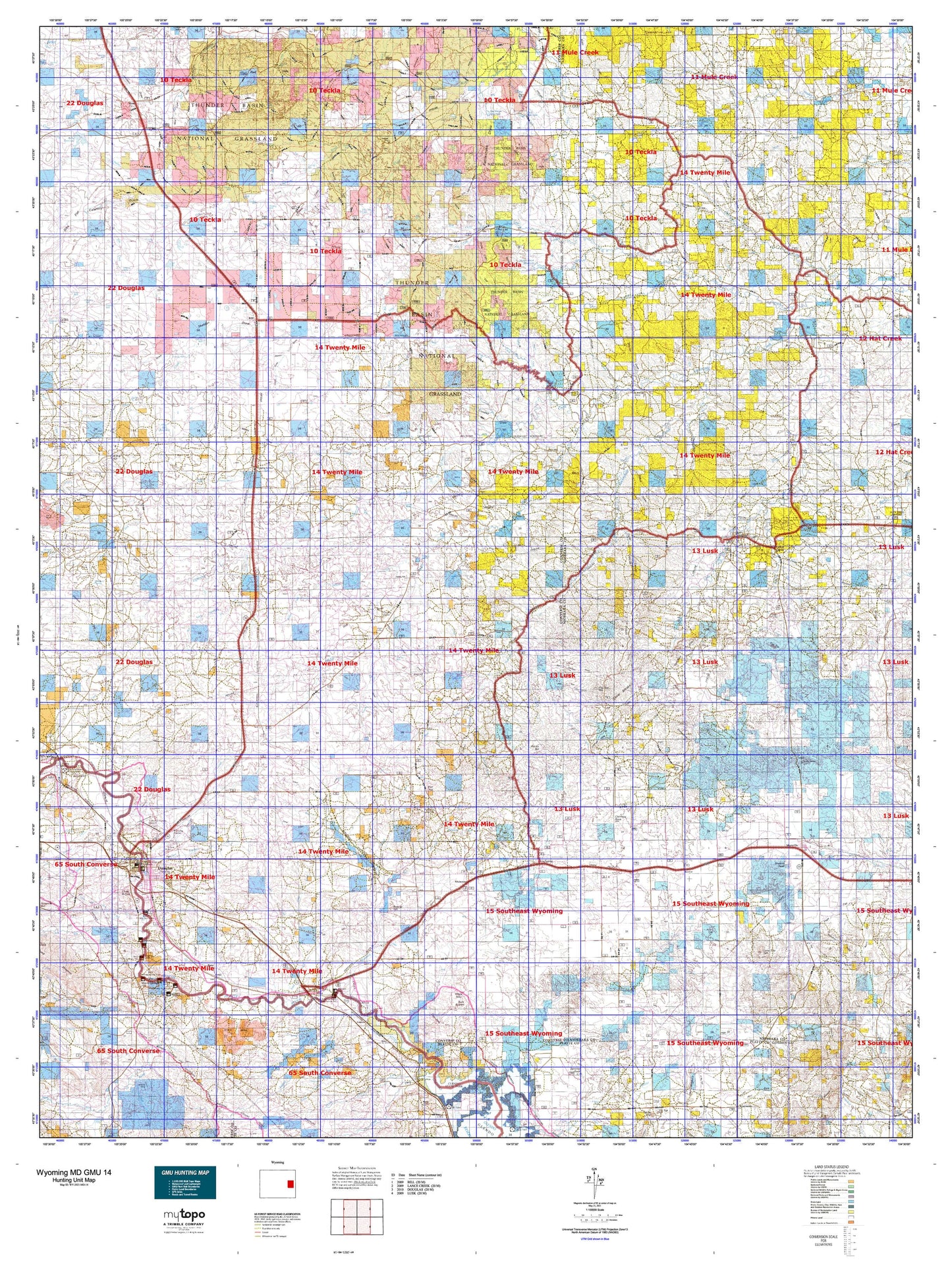 Wyoming Mule Deer GMU 14 Map Image