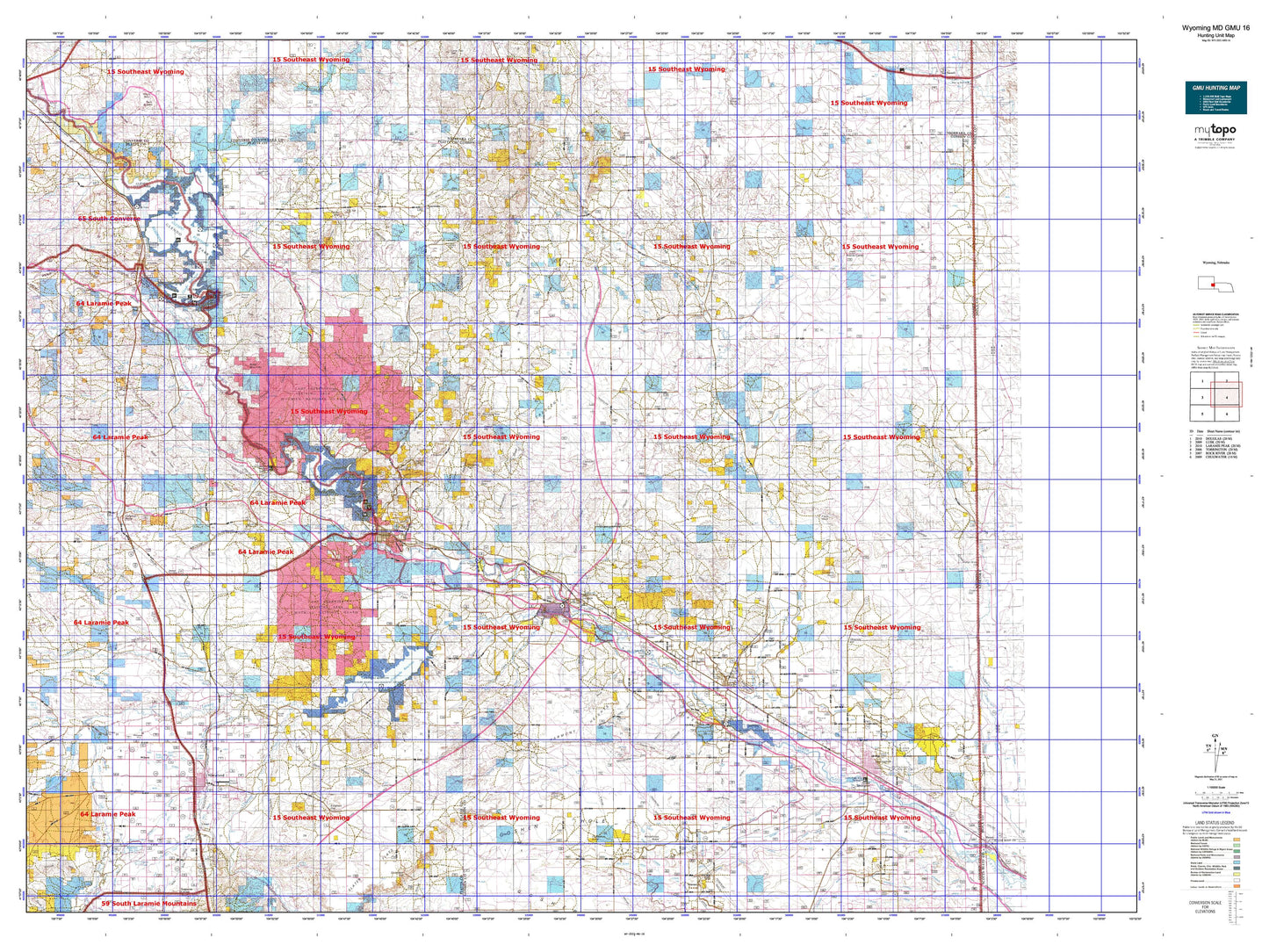 Wyoming Mule Deer GMU 16 Map Image