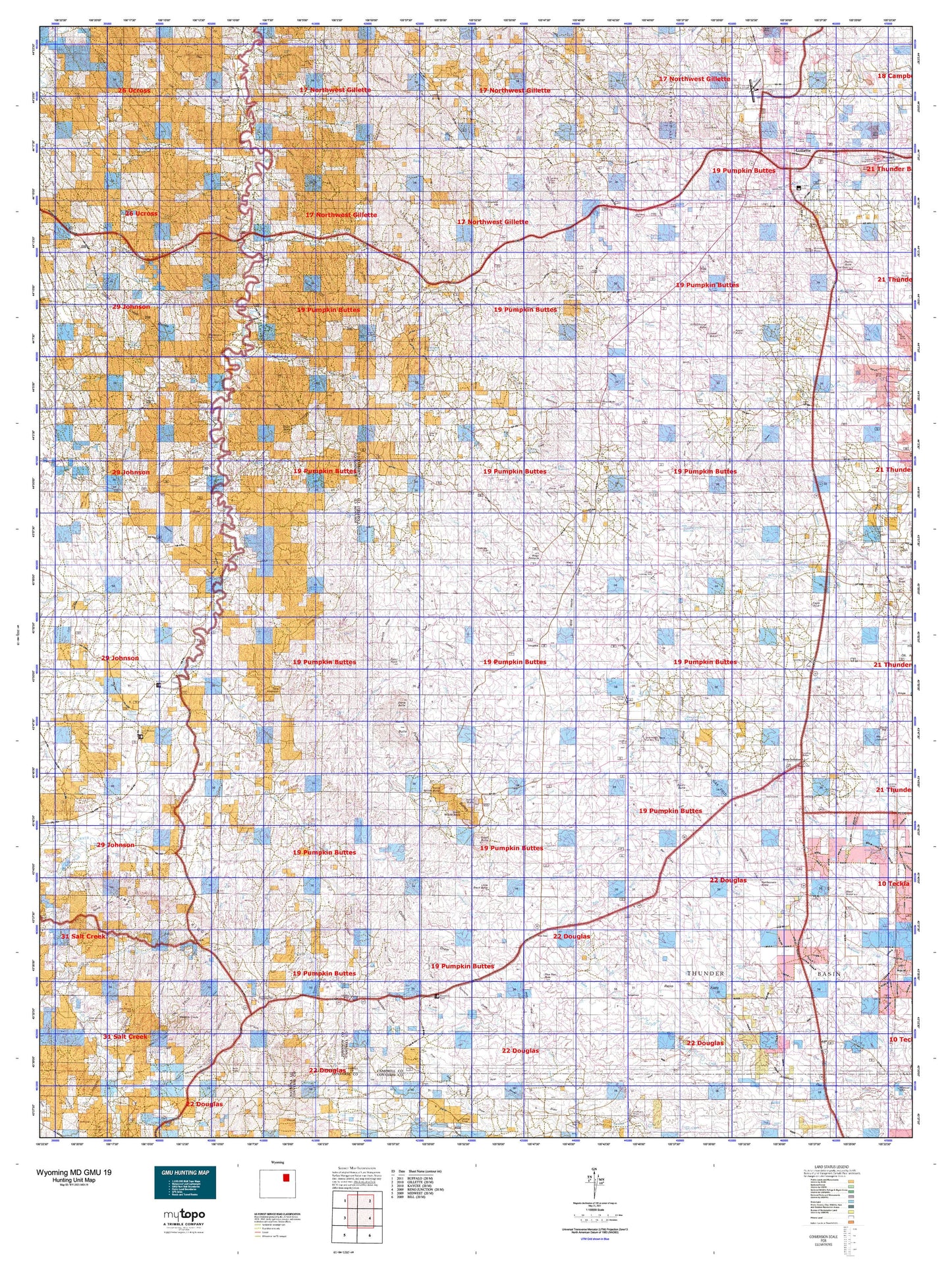 Wyoming Mule Deer GMU 19 Map Image