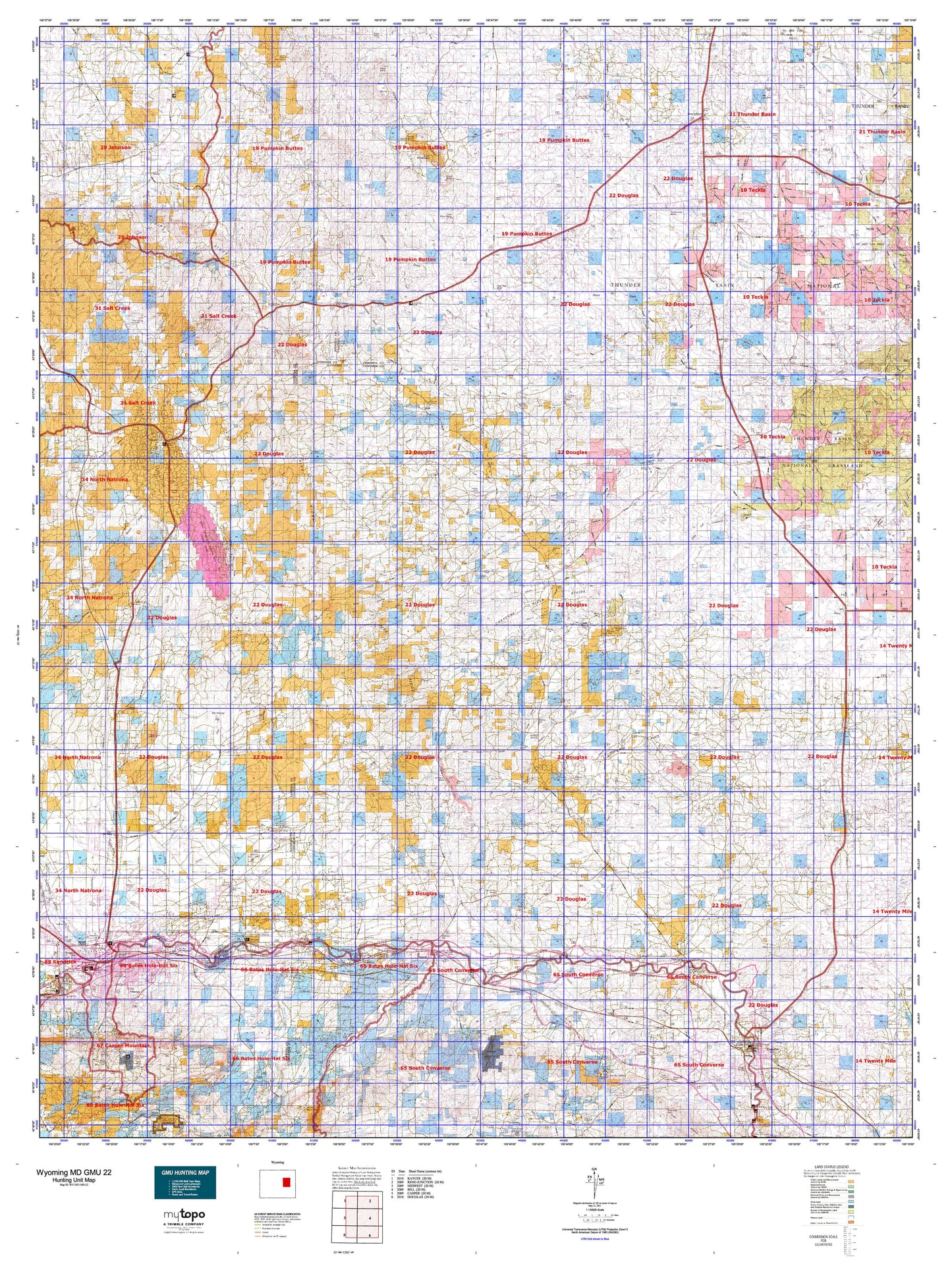 Wyoming Mule Deer GMU 22 Map Image