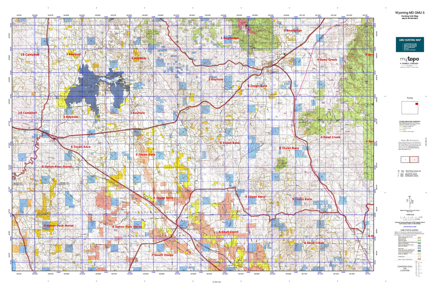 Wyoming Mule Deer GMU 5 Map Image