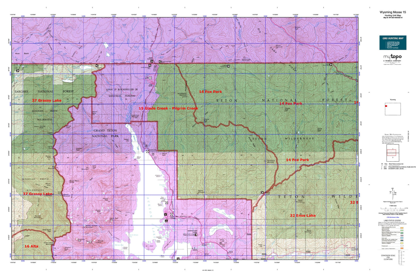 Wyoming Moose 15 Map Image