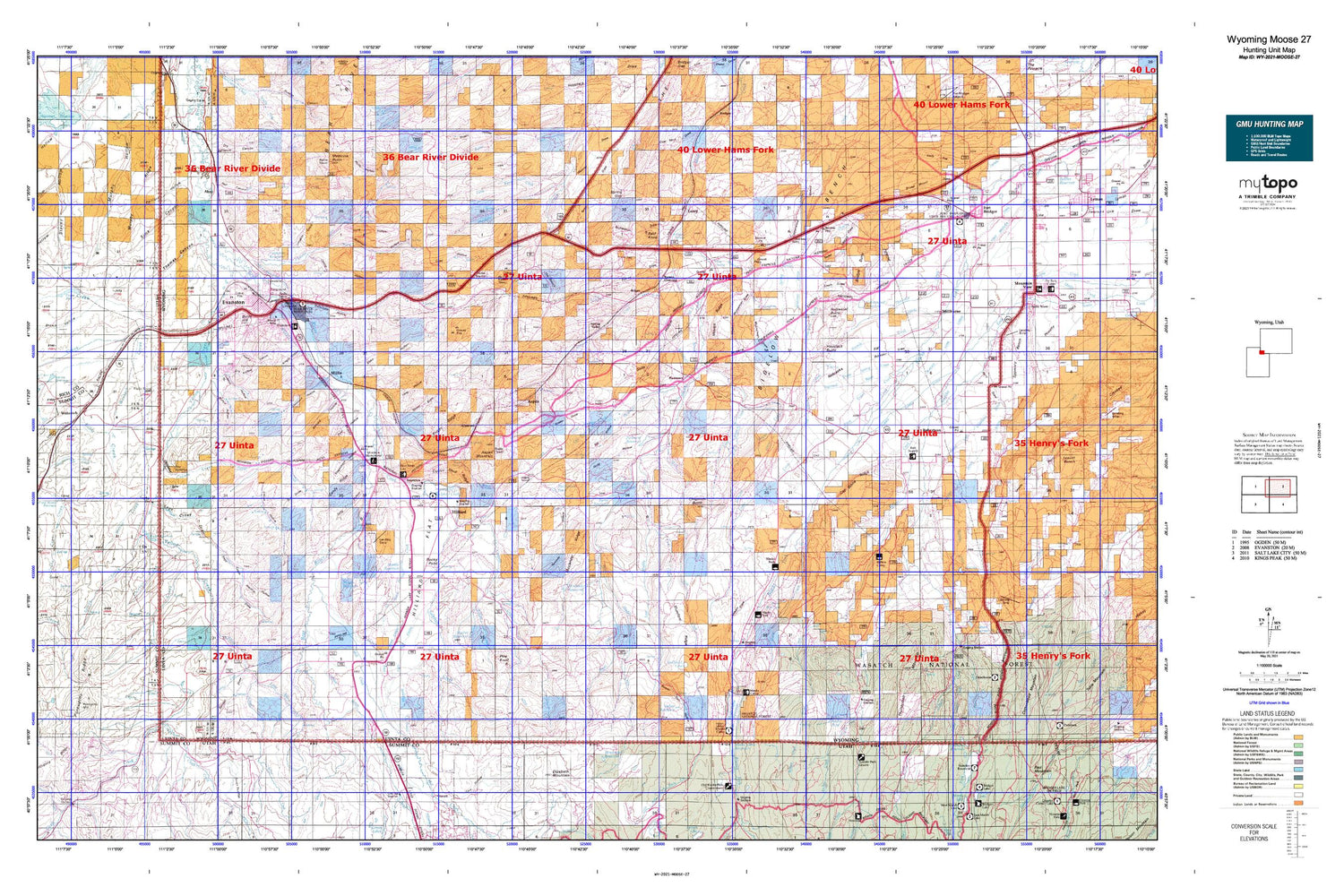 Wyoming Moose 27 Map Image