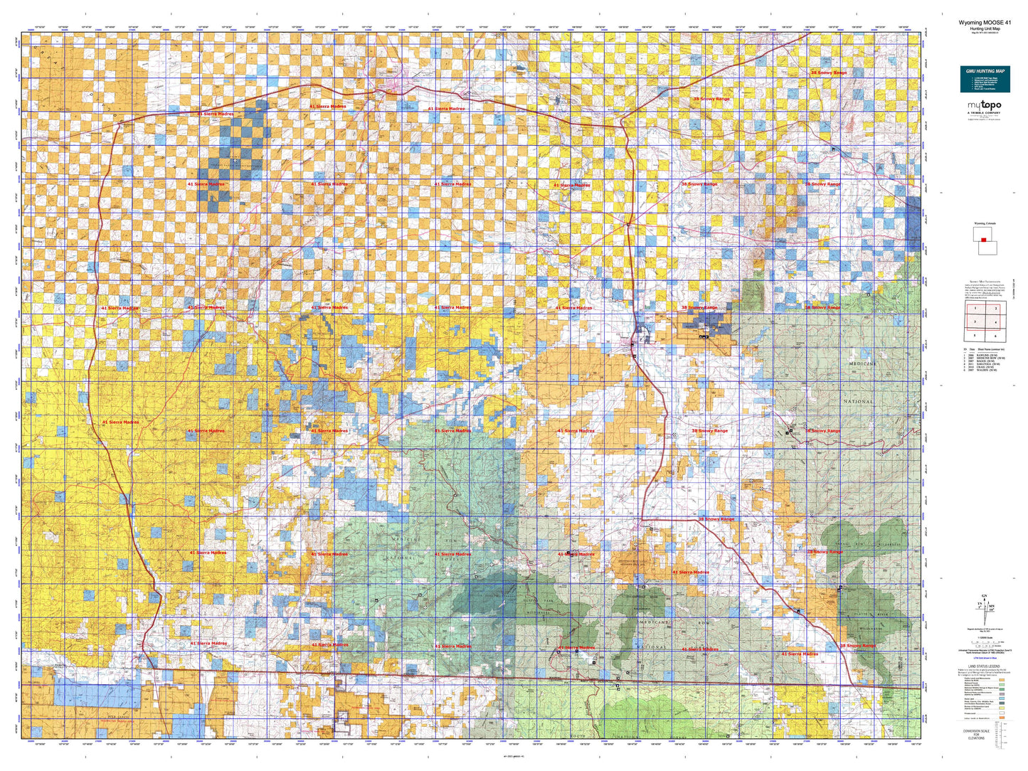 Wyoming Moose 41 Map Image