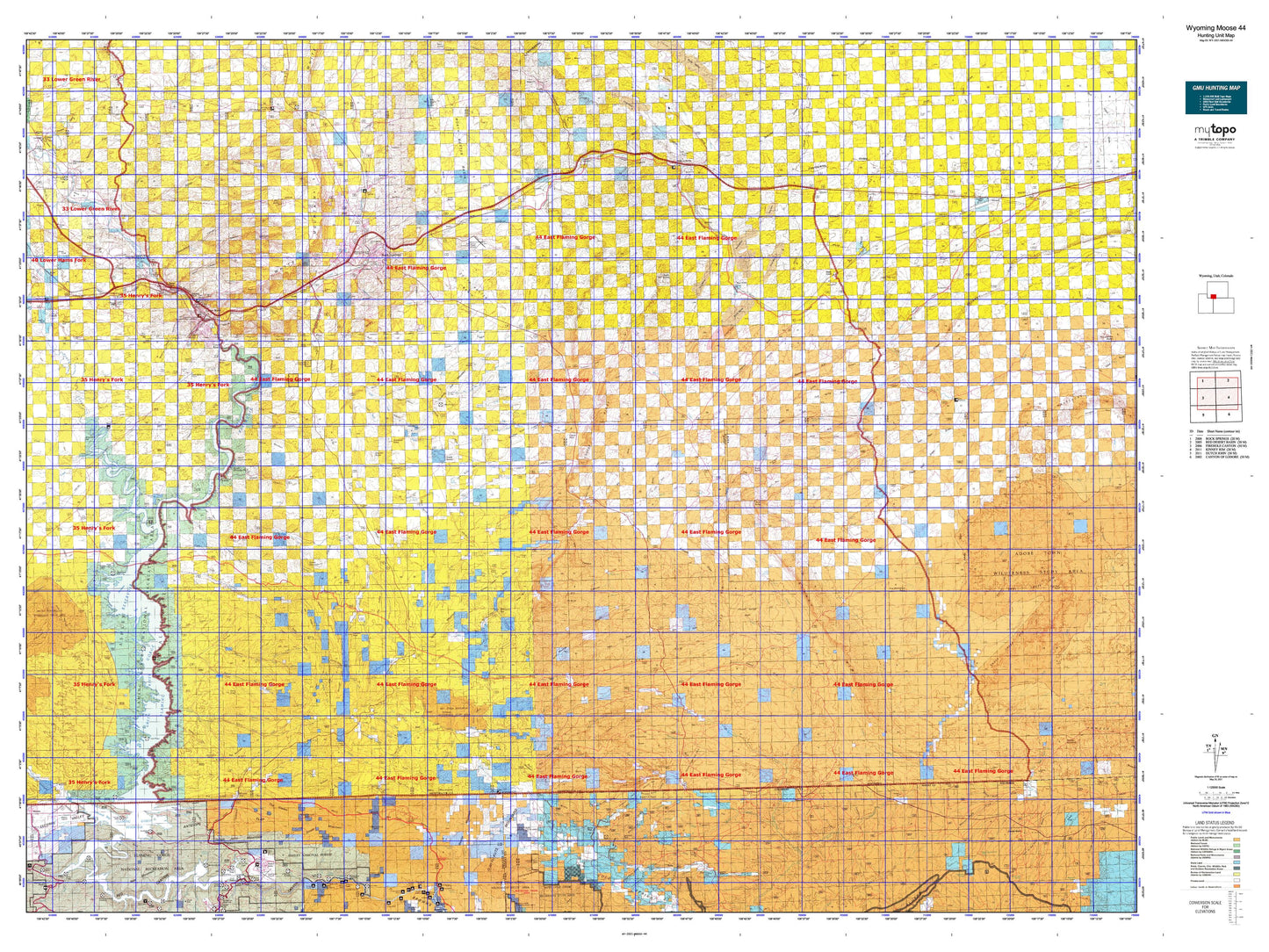 Wyoming Moose 44 Map Image