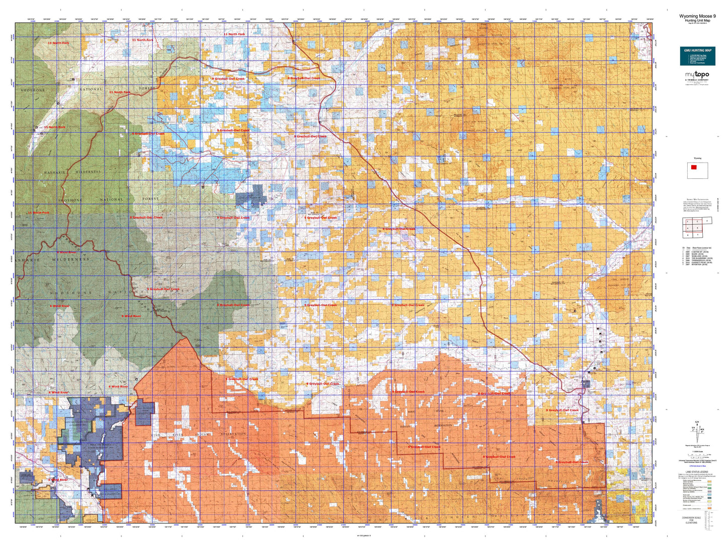 Wyoming Moose 9 Map Image