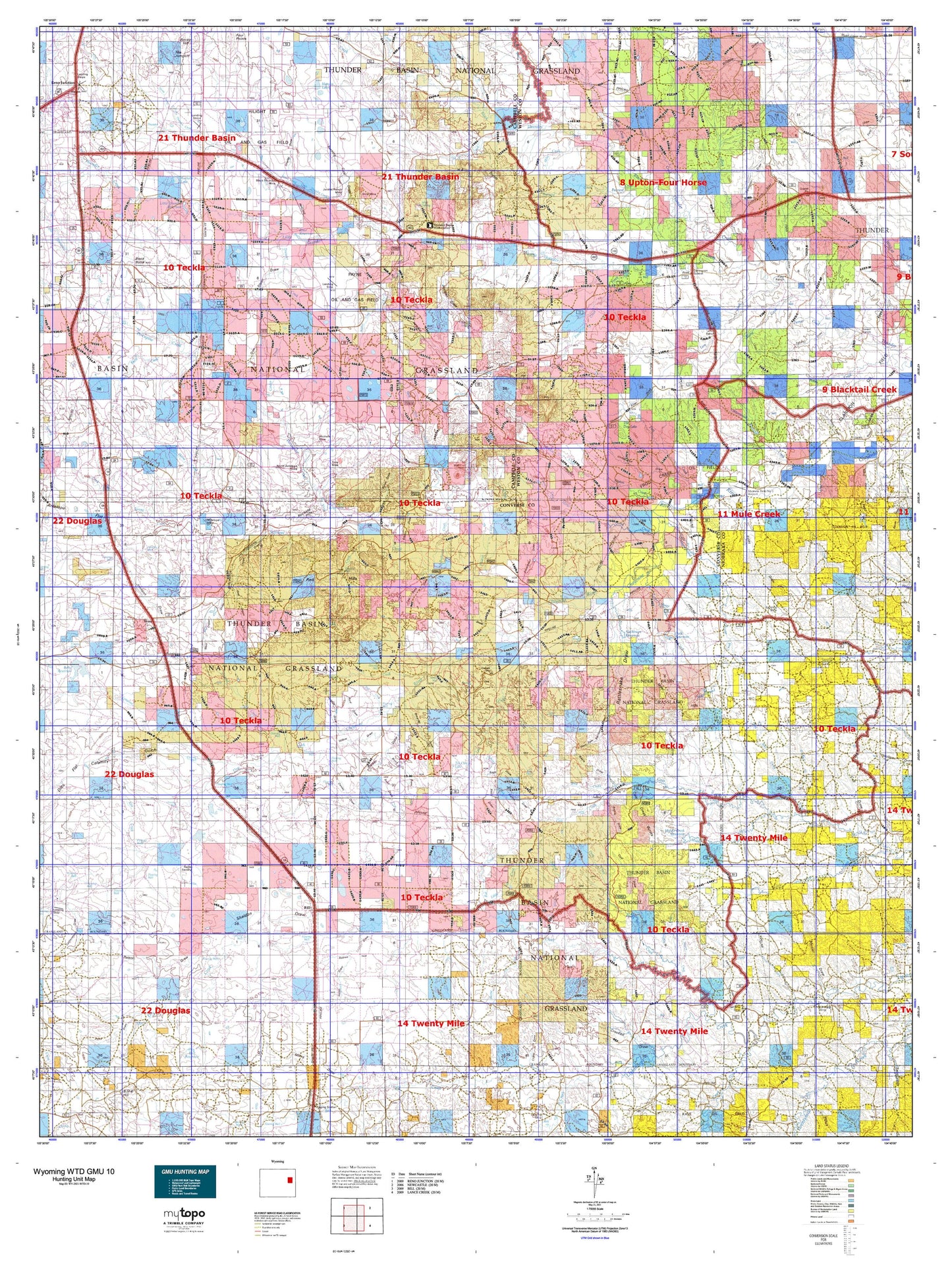 Wyoming Whitetail Deer GMU 10 Map Image
