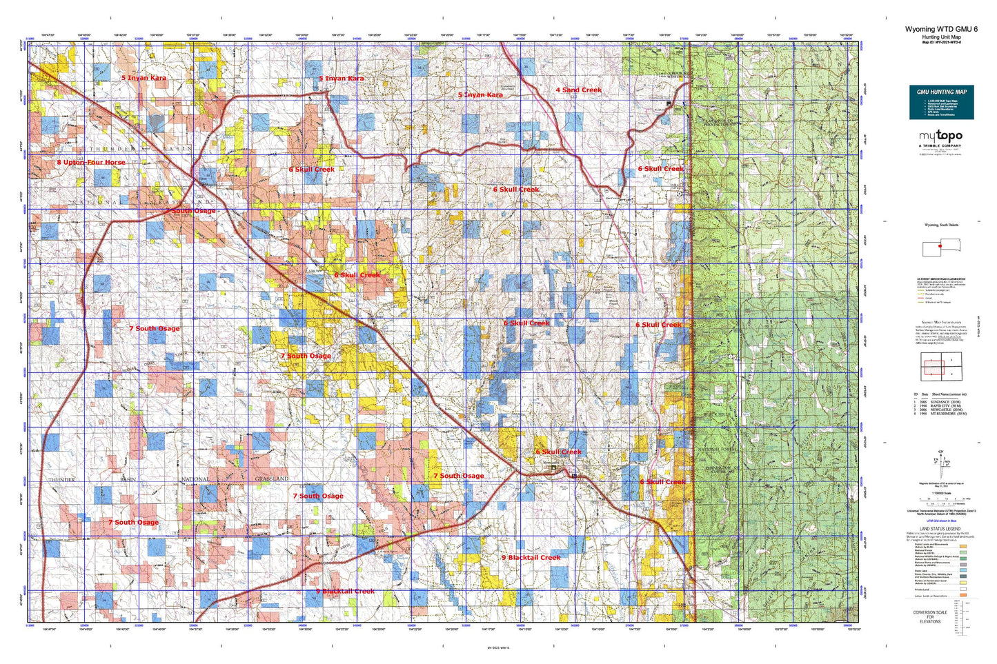 Wyoming Whitetail Deer GMU 6 Map Image
