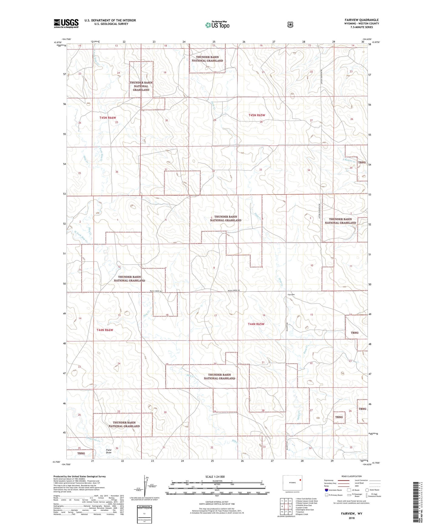 Fairview Wyoming US Topo Map Image