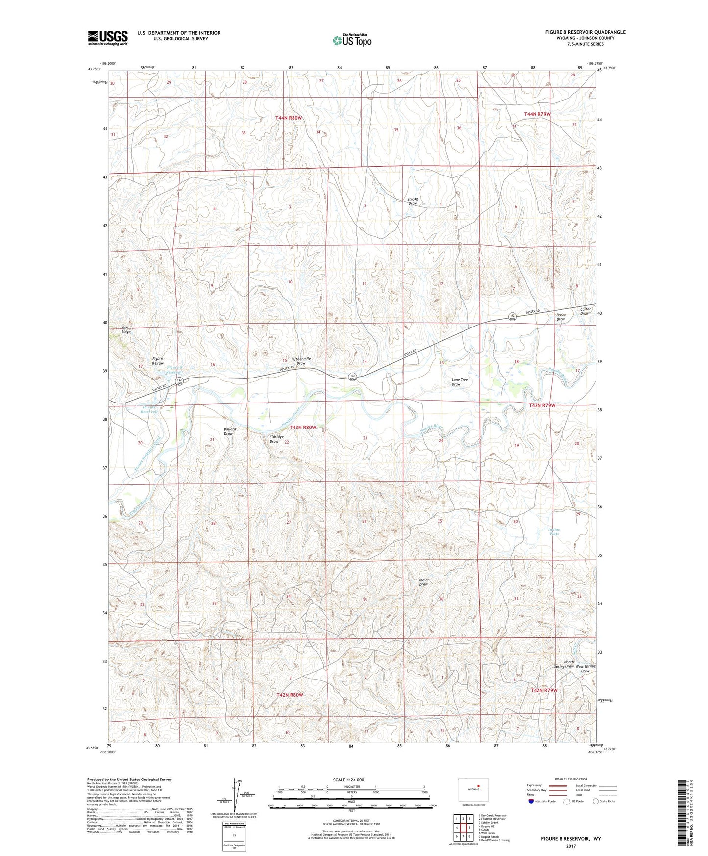 Figure 8 Reservoir Wyoming US Topo Map Image
