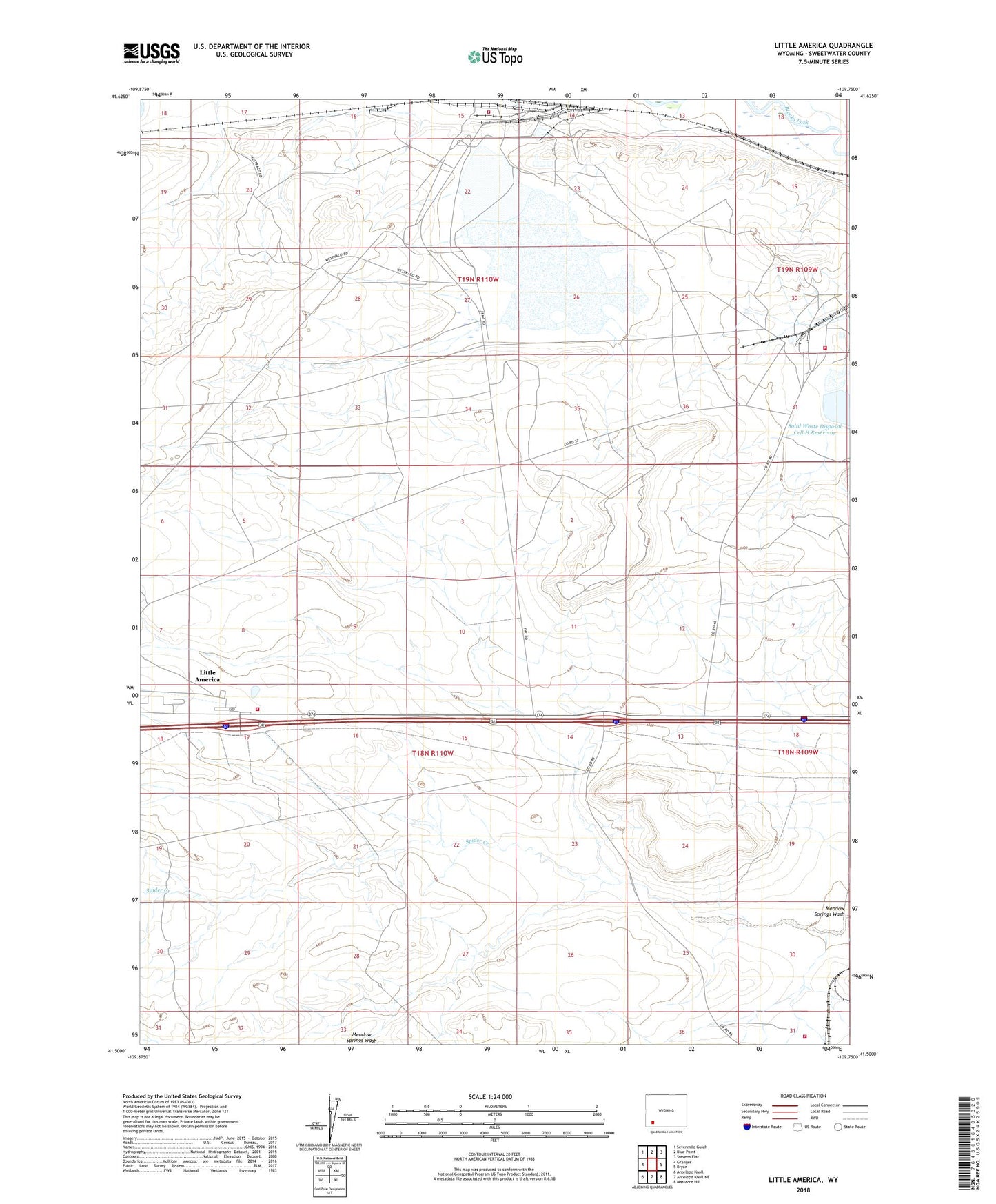 Little America Wyoming US Topo Map Image