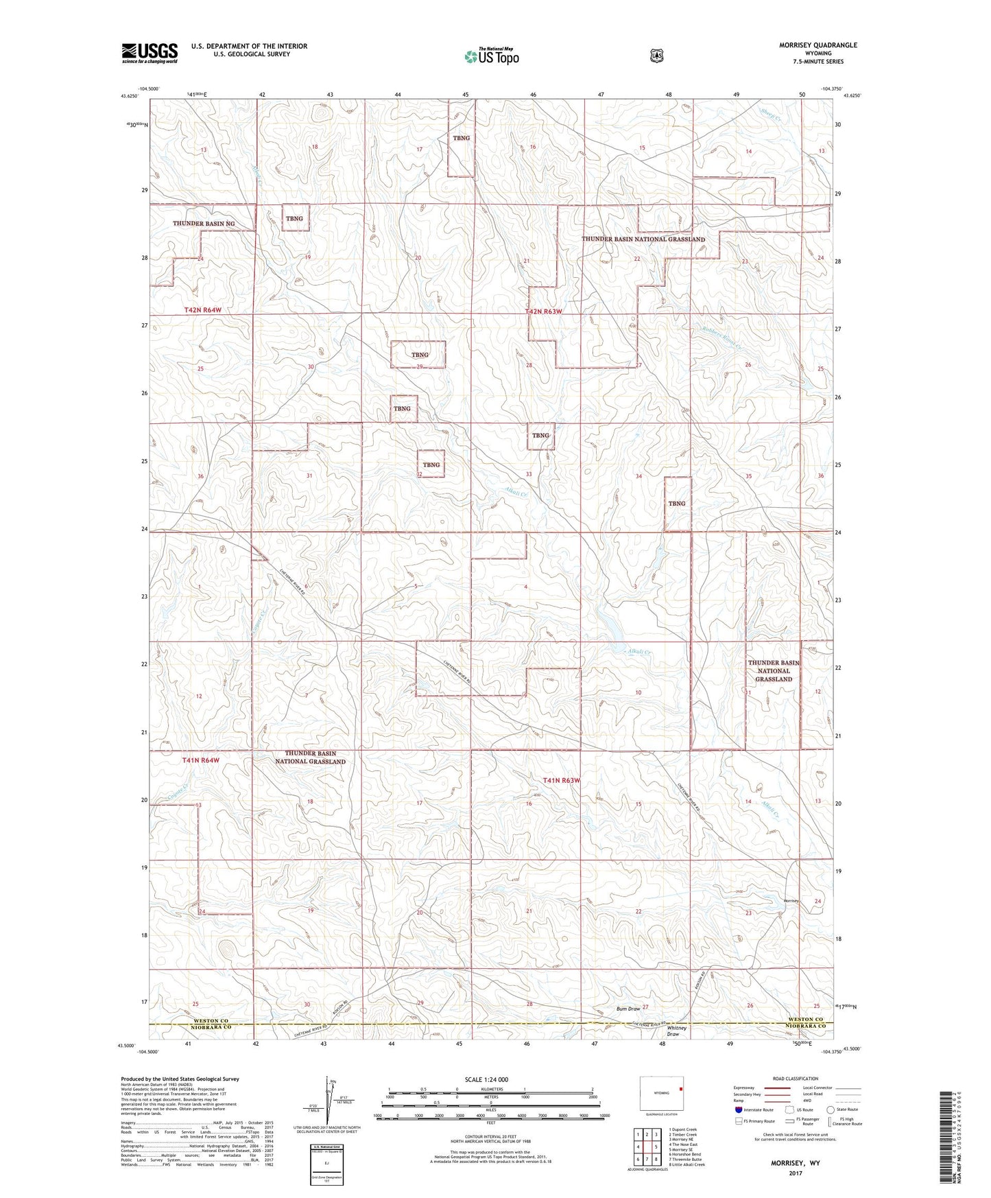 Morrisey Wyoming US Topo Map Image