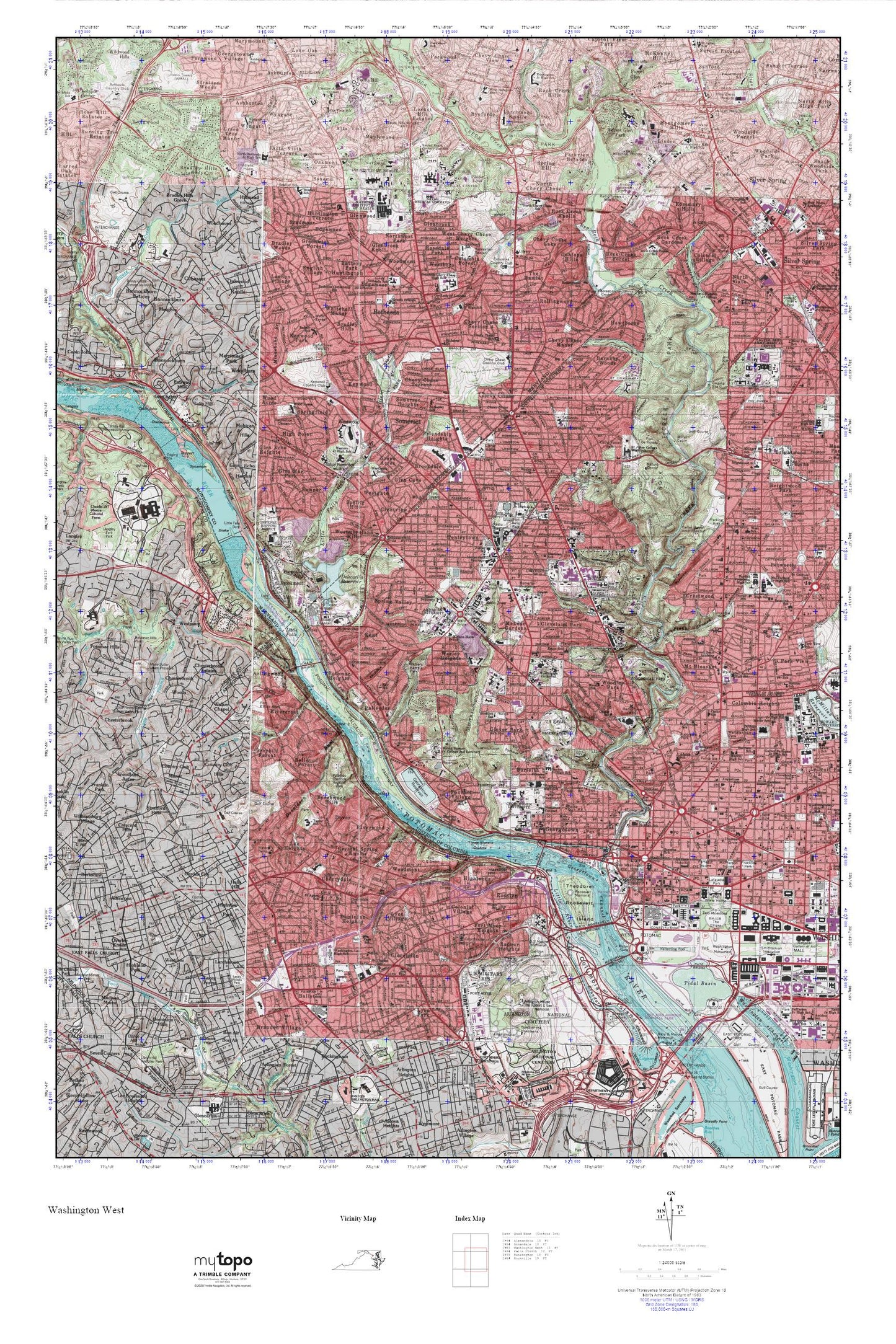 Washington West MyTopo Explorer Series Map Image