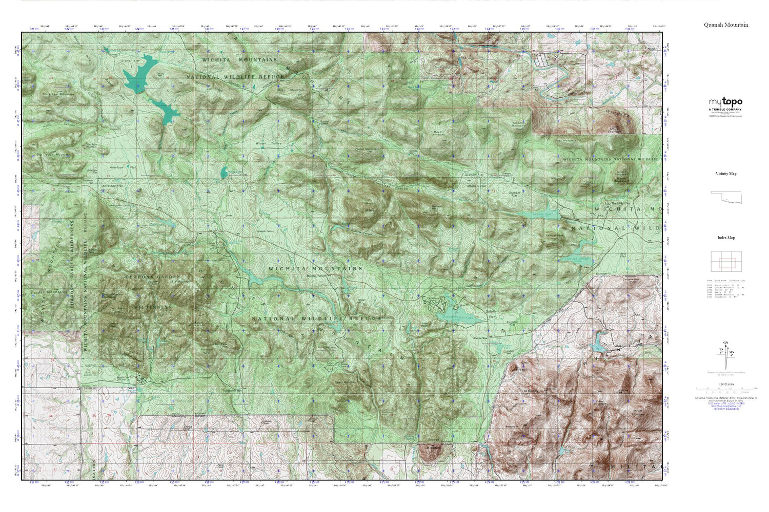 Wichita Mountains MyTopo Explorer Series Map Image