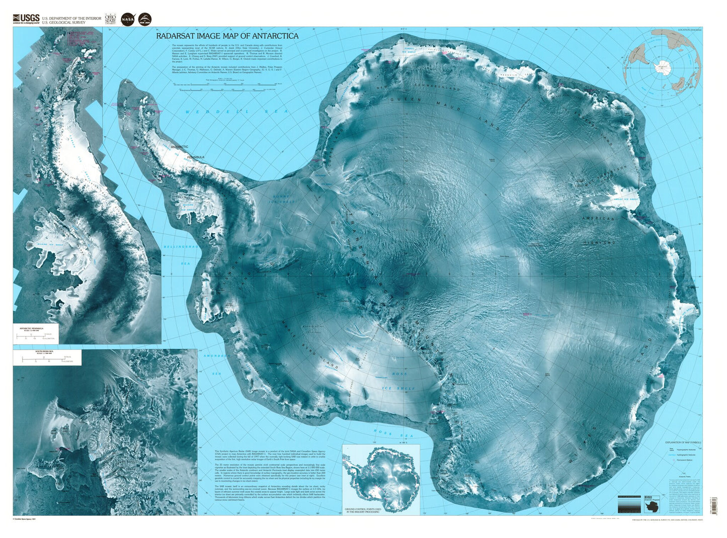 Satellite Map of Antarctica
