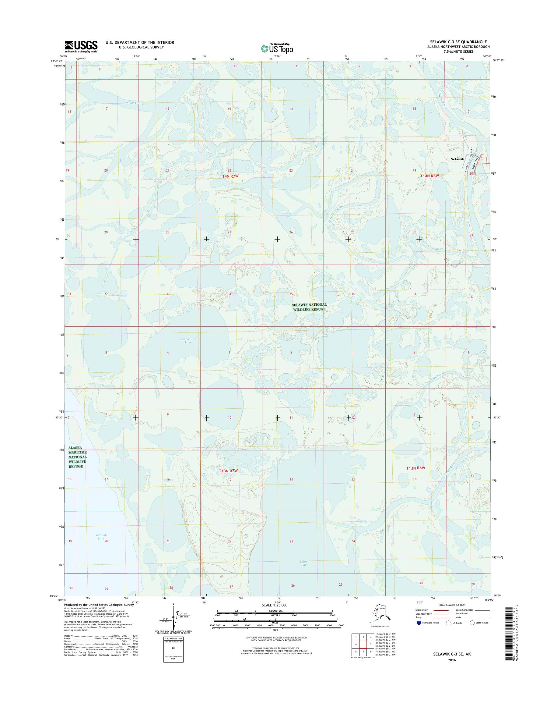 Selawik C 3 Se Alaska Us Topo Map Mytopo Map Store 7185