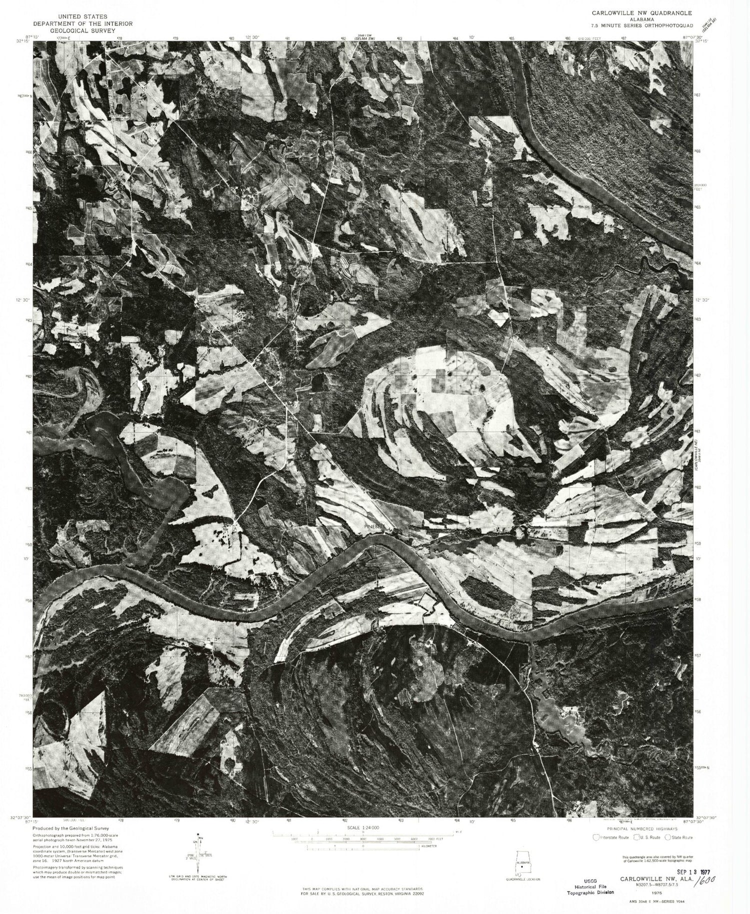 Classic USGS Tasso Alabama 7.5'x7.5' Topo Map Image