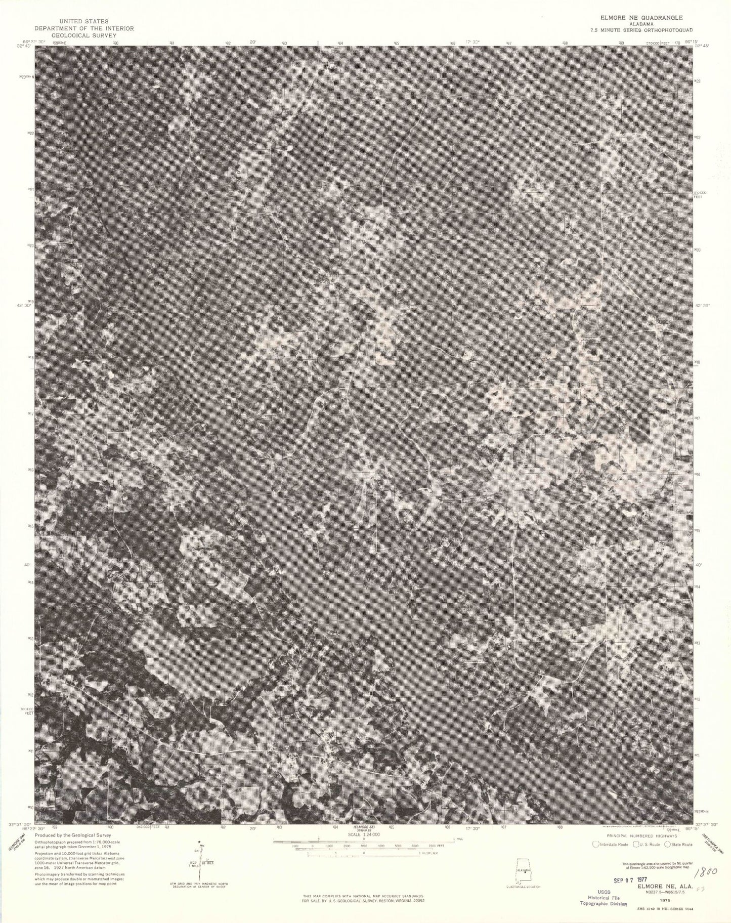 Classic USGS Holtville Alabama 7.5'x7.5' Topo Map Image