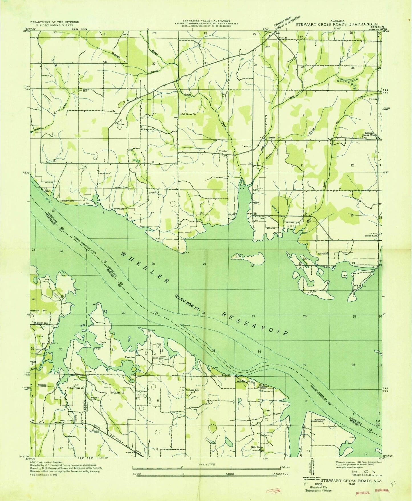 Classic USGS Jones Crossroads Alabama 7.5'x7.5' Topo Map Image