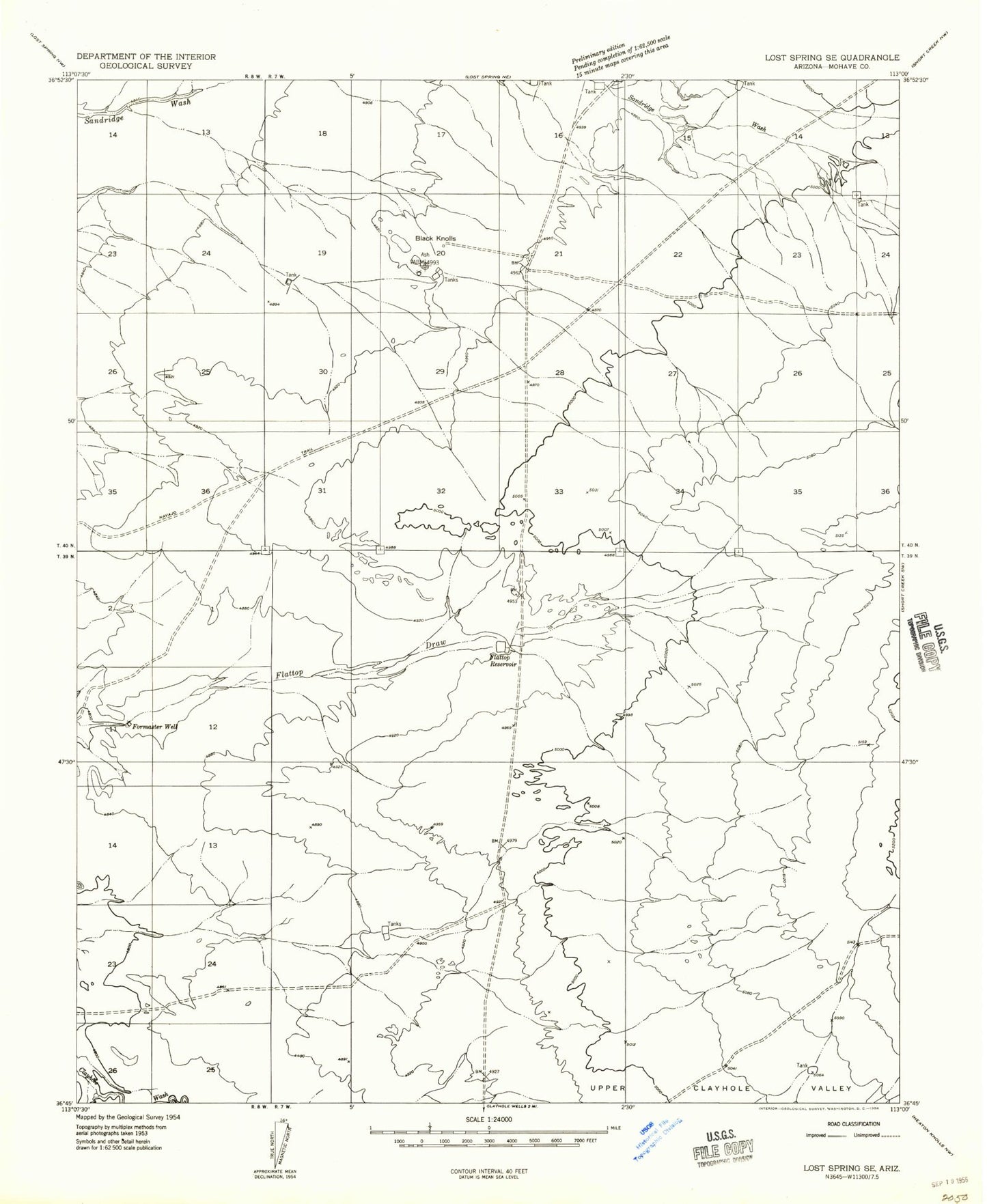 Classic USGS Formaster Well Arizona 7.5'x7.5' Topo Map Image