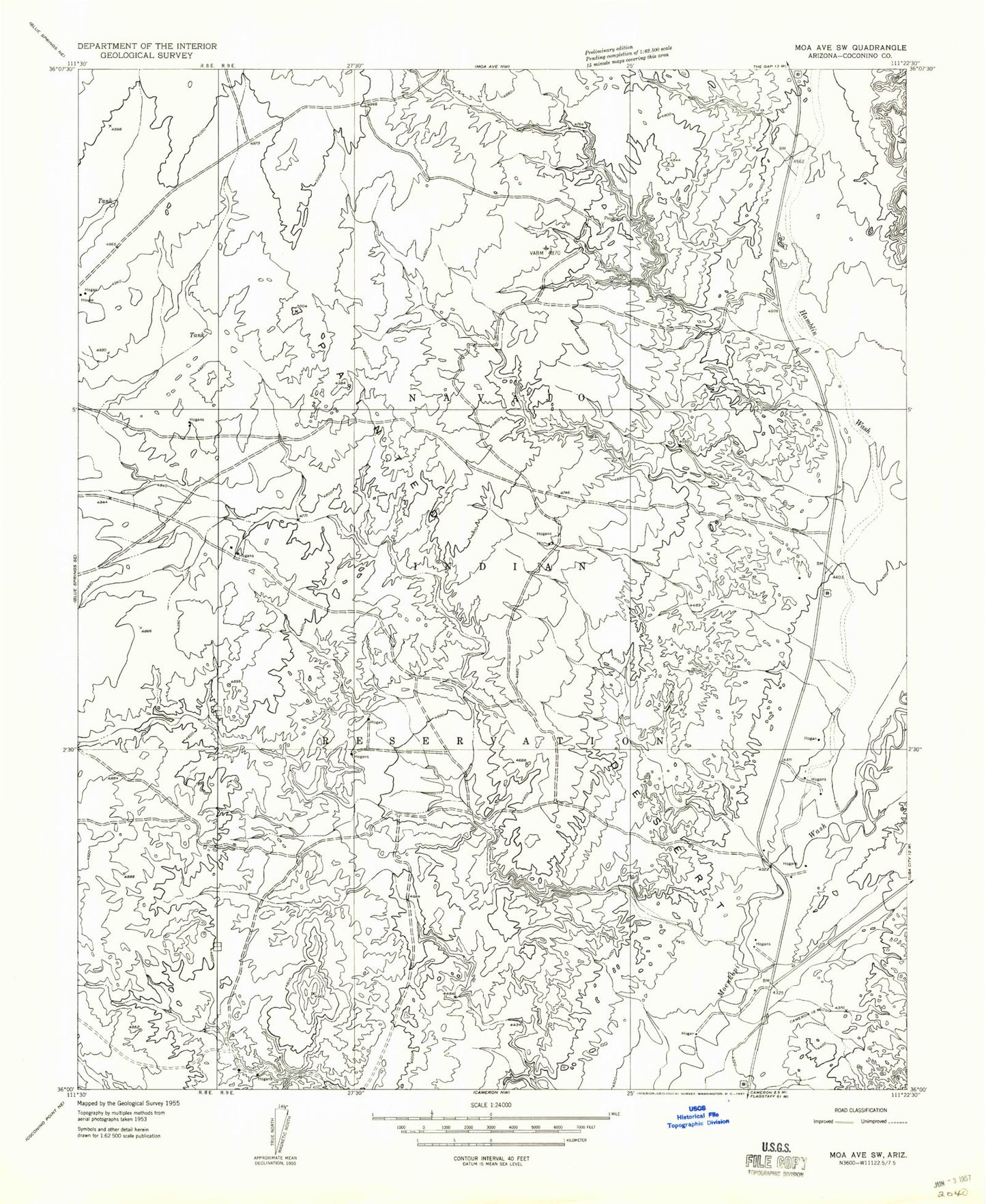 Classic USGS Shadow Mountain Well Arizona 7.5'x7.5' Topo Map Image