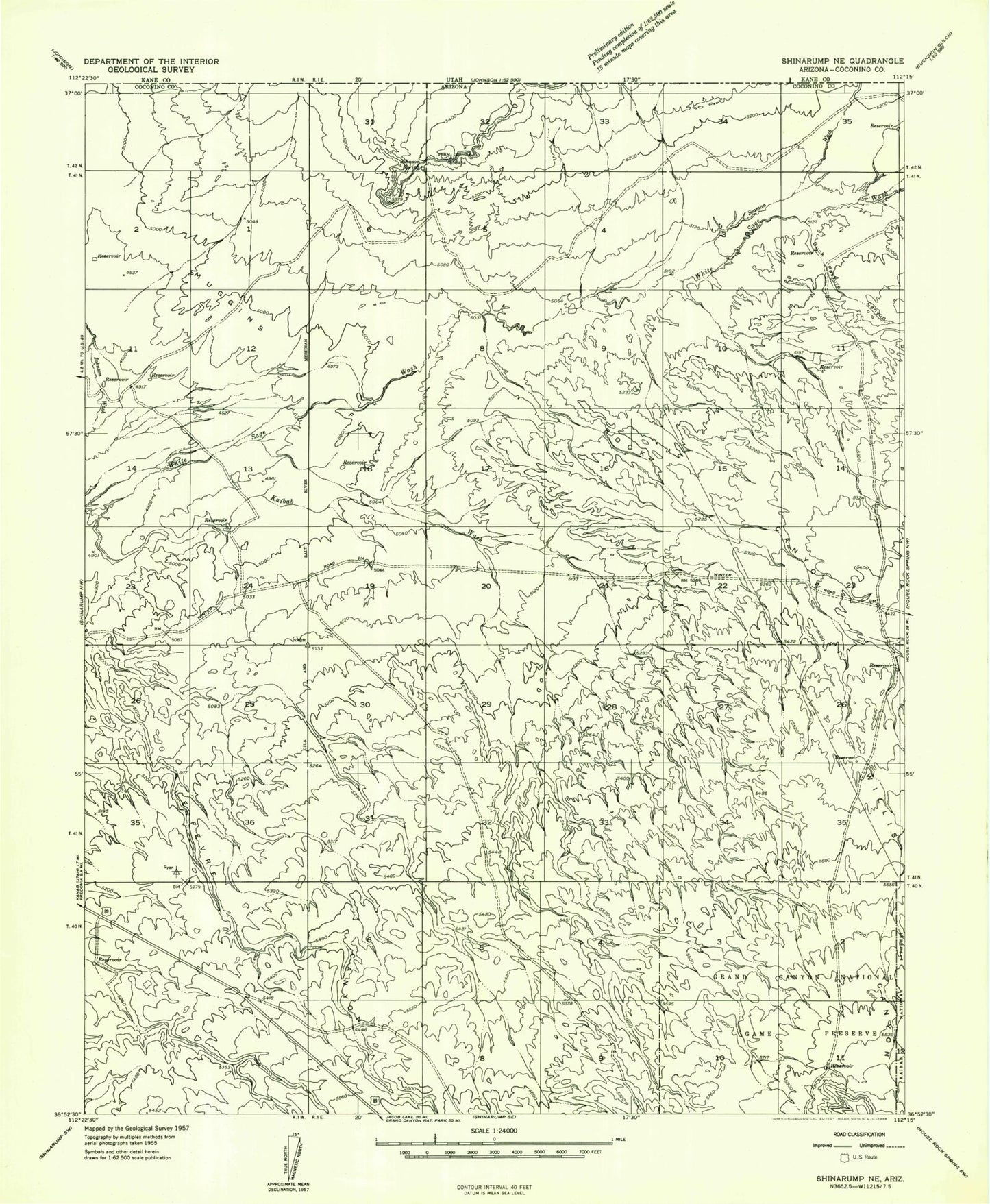 Classic USGS Muggins Flat Arizona 7.5'x7.5' Topo Map Image