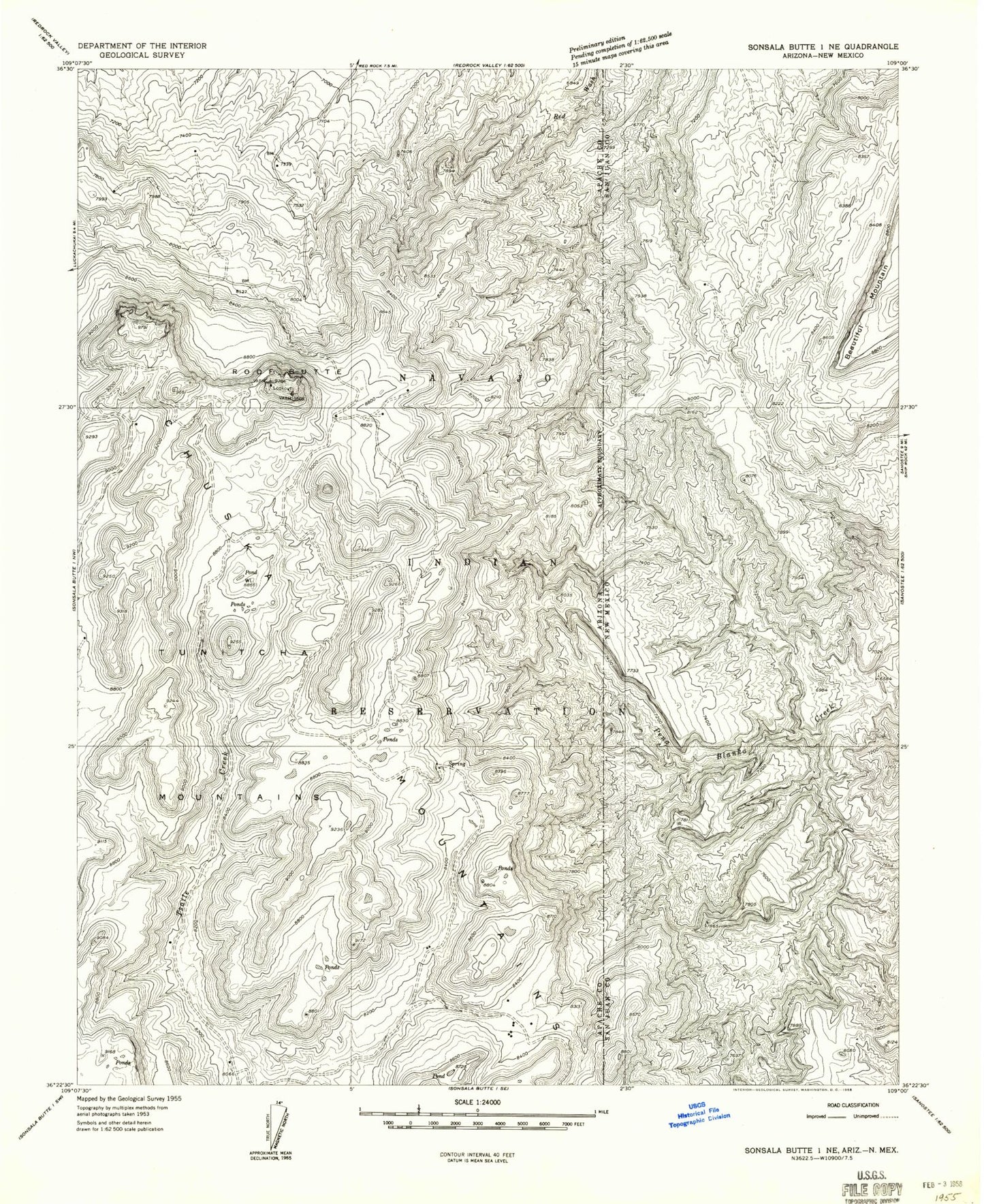 Classic USGS Roof Butte Arizona 7.5'x7.5' Topo Map Image