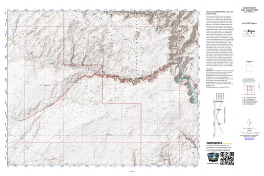 Coyote Gulch Map (Glen Canyon National Recreation Area, Utah) Image