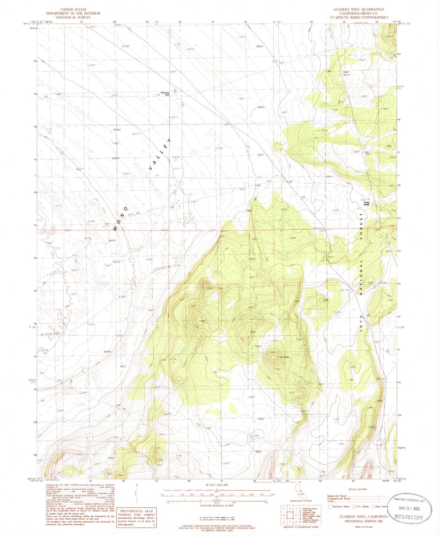 Classic USGS Alameda Well California 7.5'x7.5' Topo Map Image