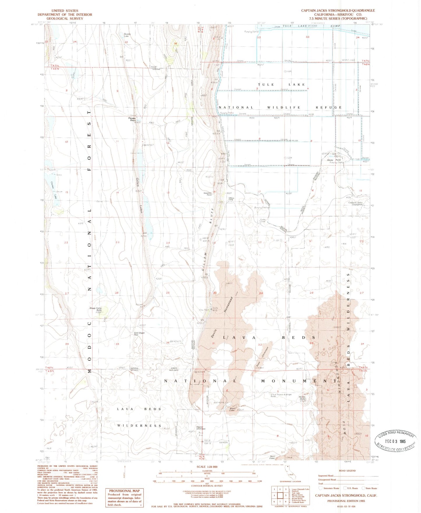 Classic USGS Captain Jacks Stronghold California 7.5'x7.5' Topo Map Image