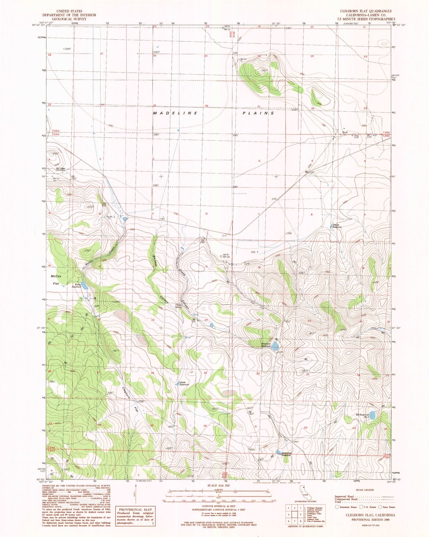 Classic USGS Cleghorn Flat California 7.5'x7.5' Topo Map Image