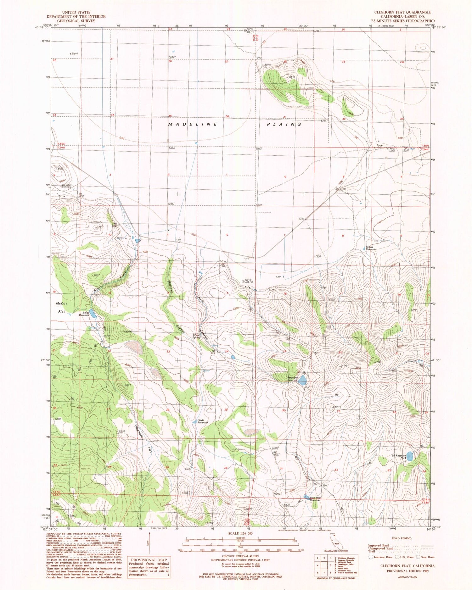 Classic USGS Cleghorn Flat California 7.5'x7.5' Topo Map Image