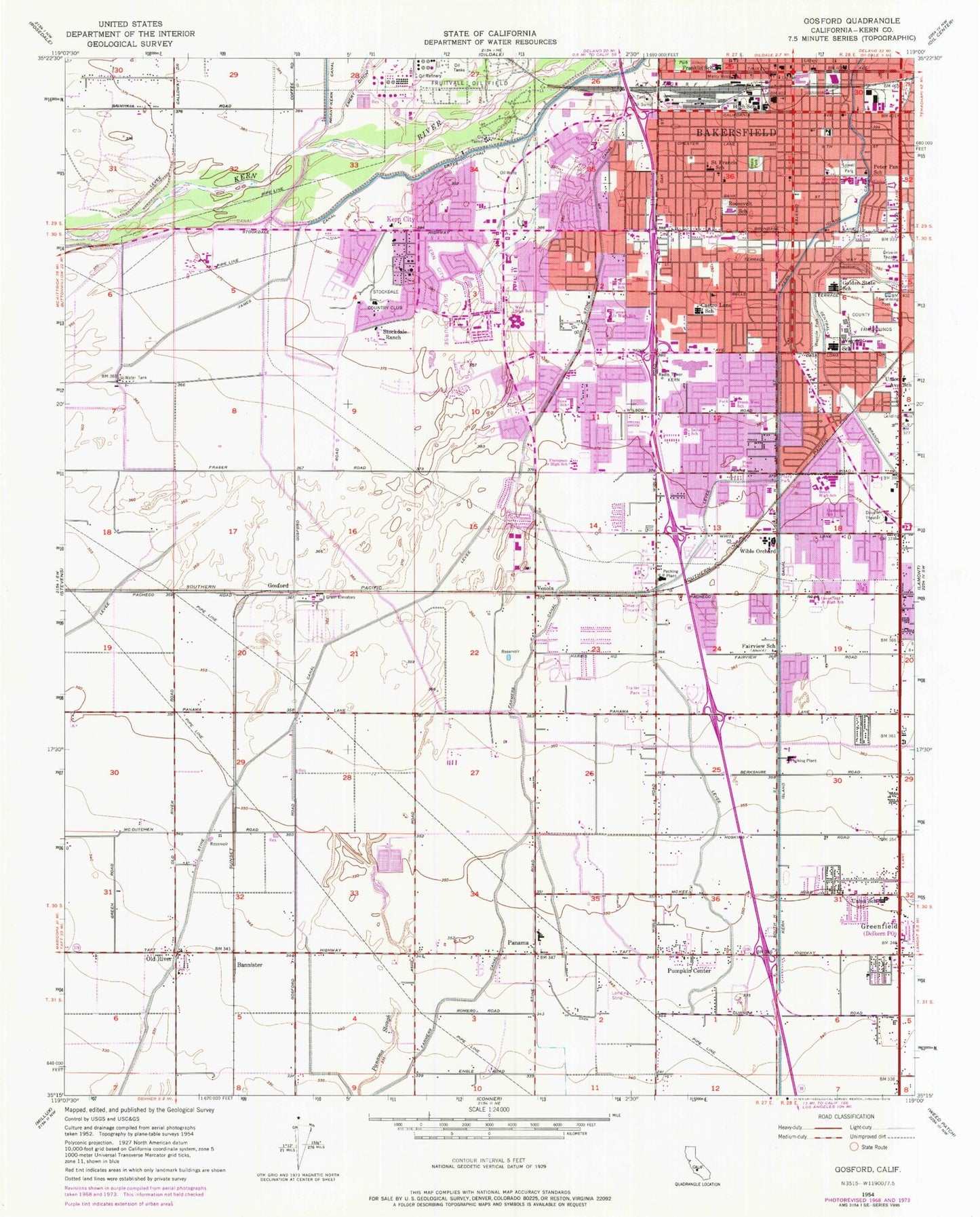 Classic USGS Gosford California 7.5'x7.5' Topo Map Image