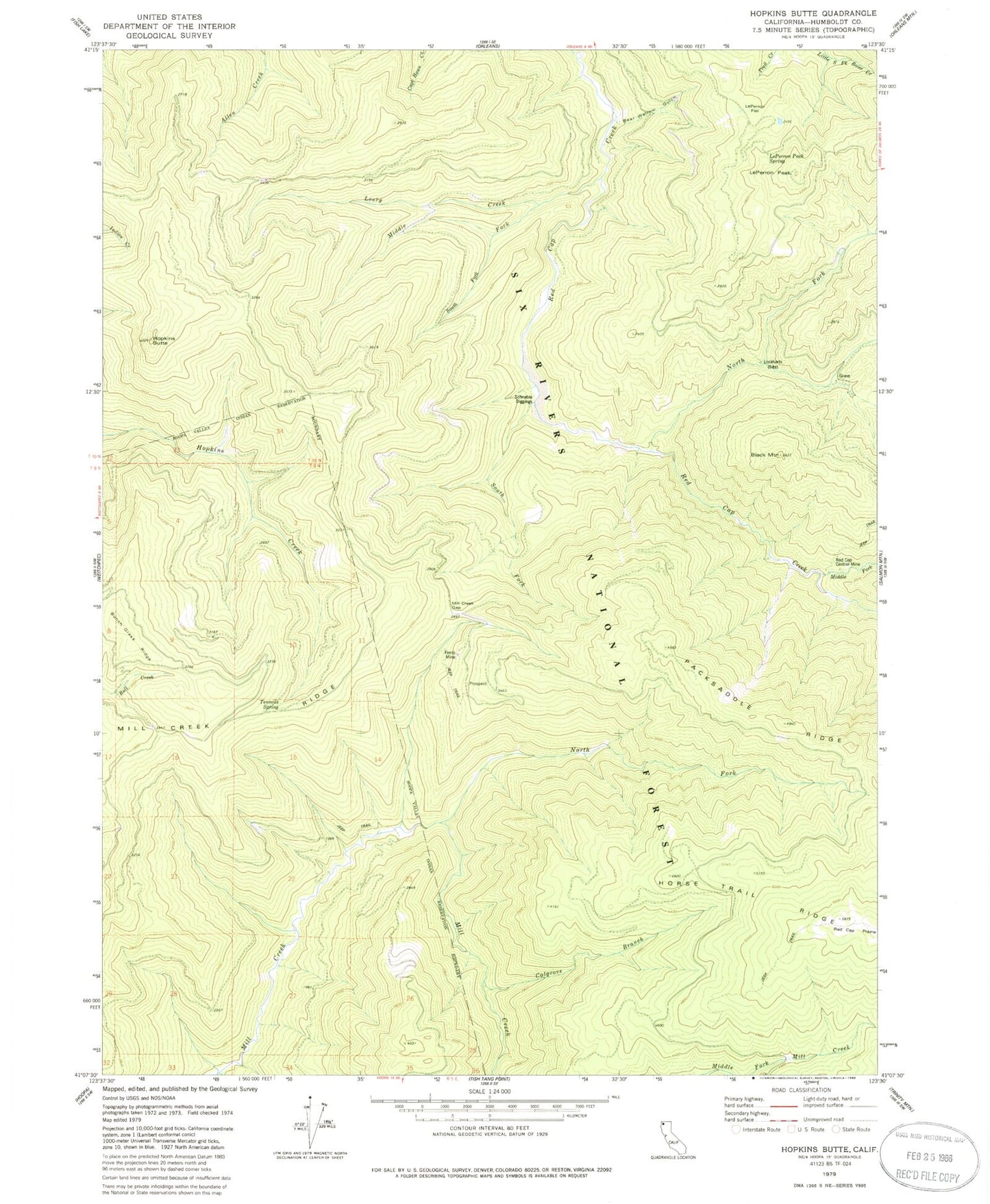 Classic USGS Hopkins Butte California 7.5'x7.5' Topo Map Image