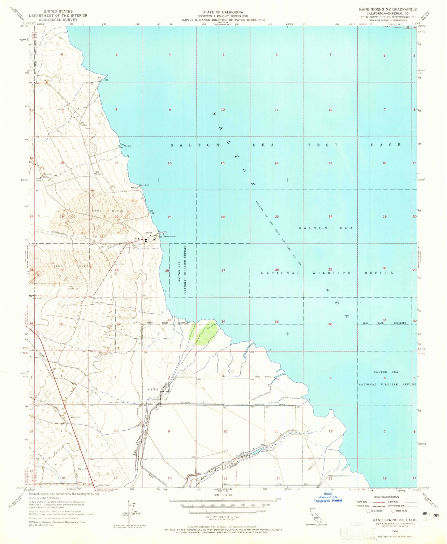 Classic USGS Kane Spring NE California 7.5'x7.5' Topo Map Image