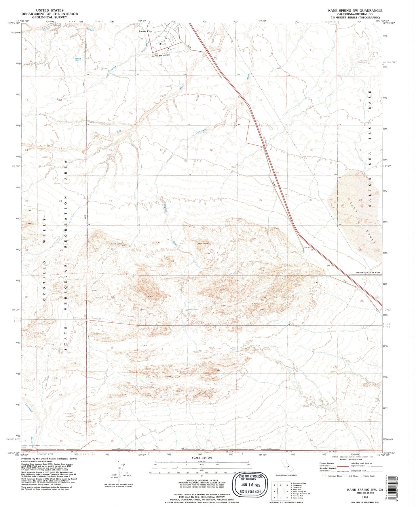 Classic USGS Kane Spring NW California 7.5'x7.5' Topo Map Image