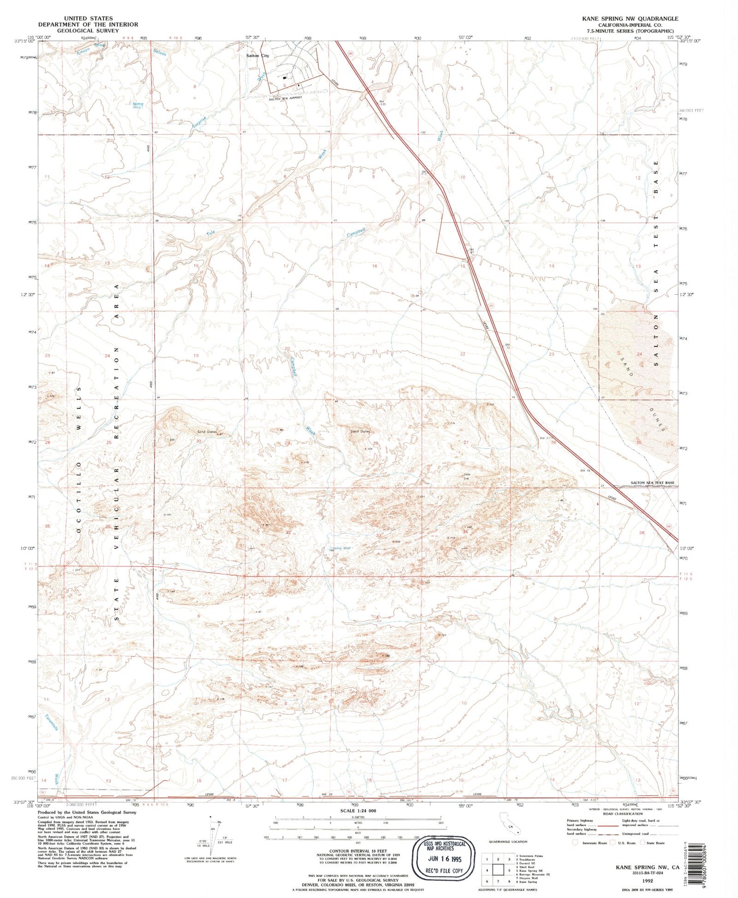 Classic USGS Kane Spring NW California 7.5'x7.5' Topo Map Image