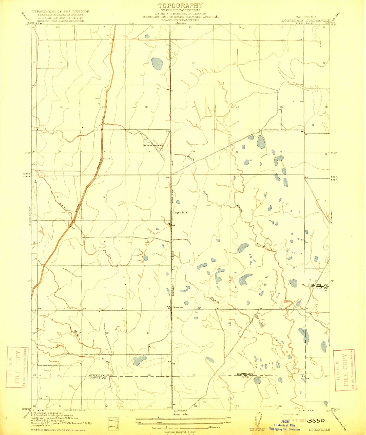 Classic USGS Logandale California 7.5'x7.5' Topo Map Image