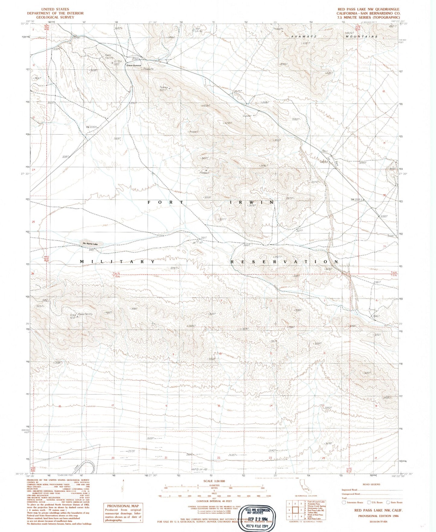 Classic USGS Red Pass Lake NW California 7.5'x7.5' Topo Map Image