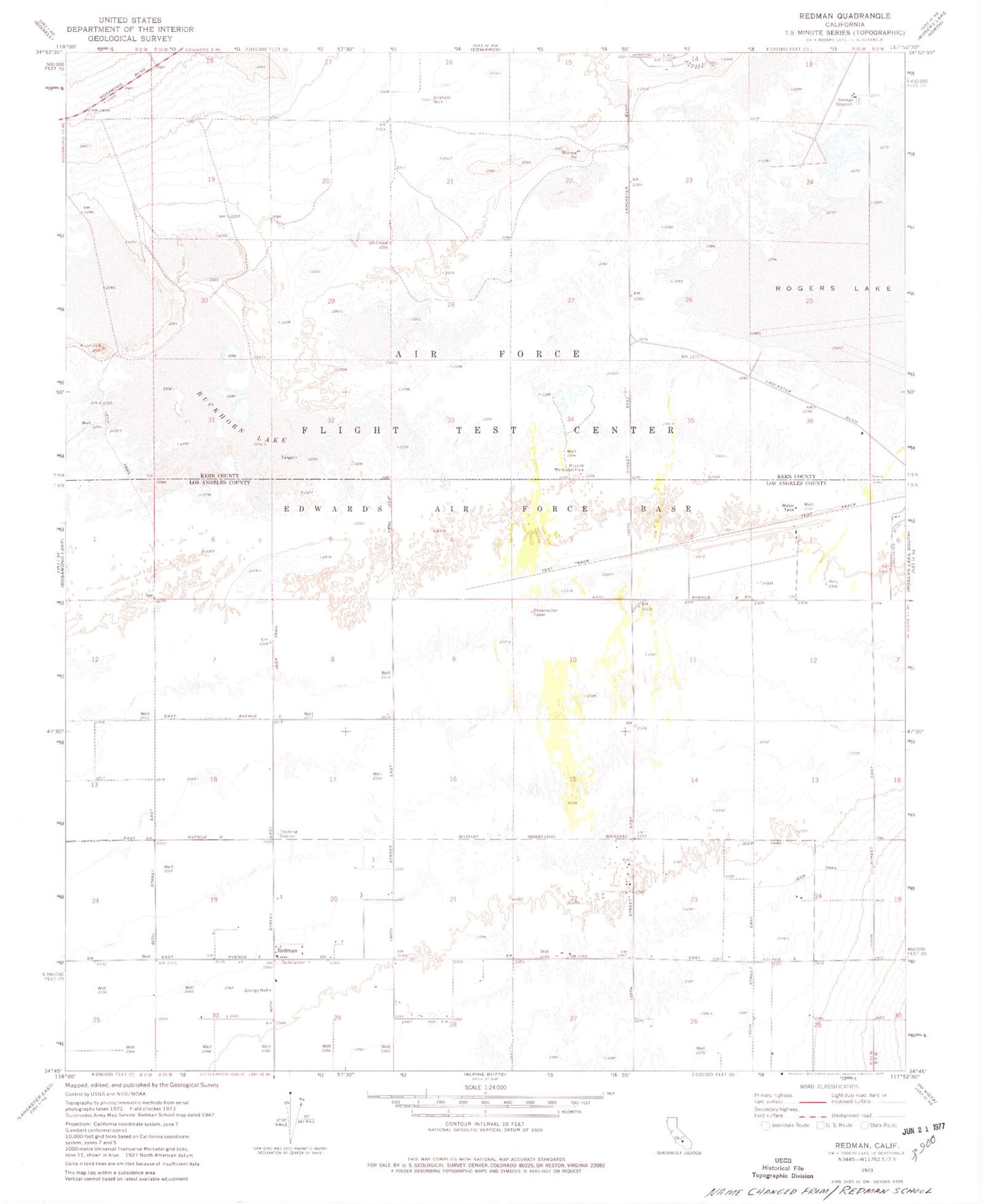 Classic USGS Redman California 7.5'x7.5' Topo Map Image
