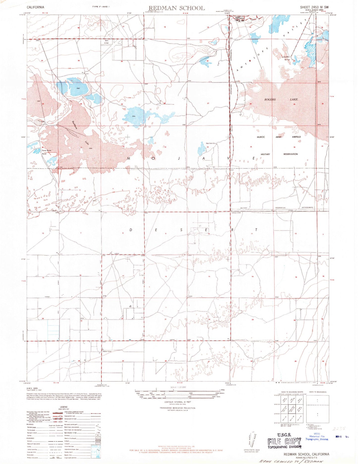 Classic USGS Redman California 7.5'x7.5' Topo Map Image