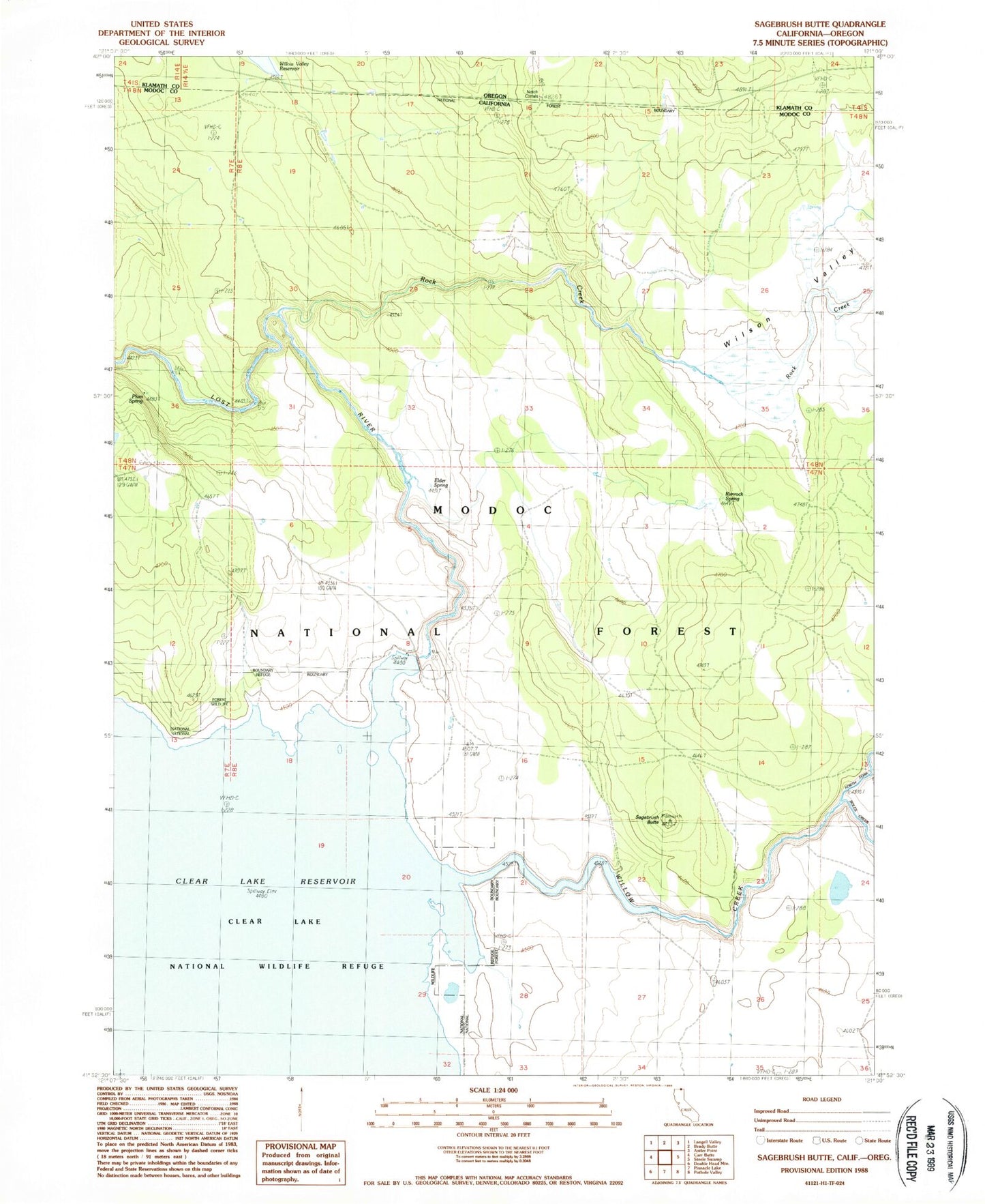 Classic USGS Sagebrush Butte California 7.5'x7.5' Topo Map Image